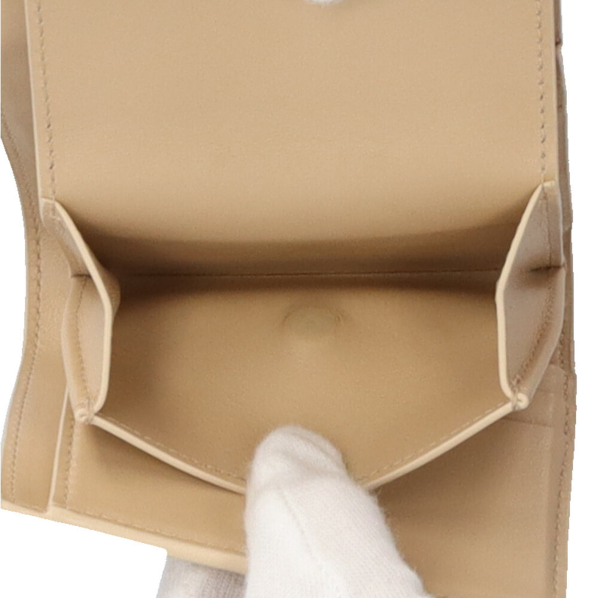Celine Beige Leather Wallet (Tri-Fold) (Pre-Owned)
