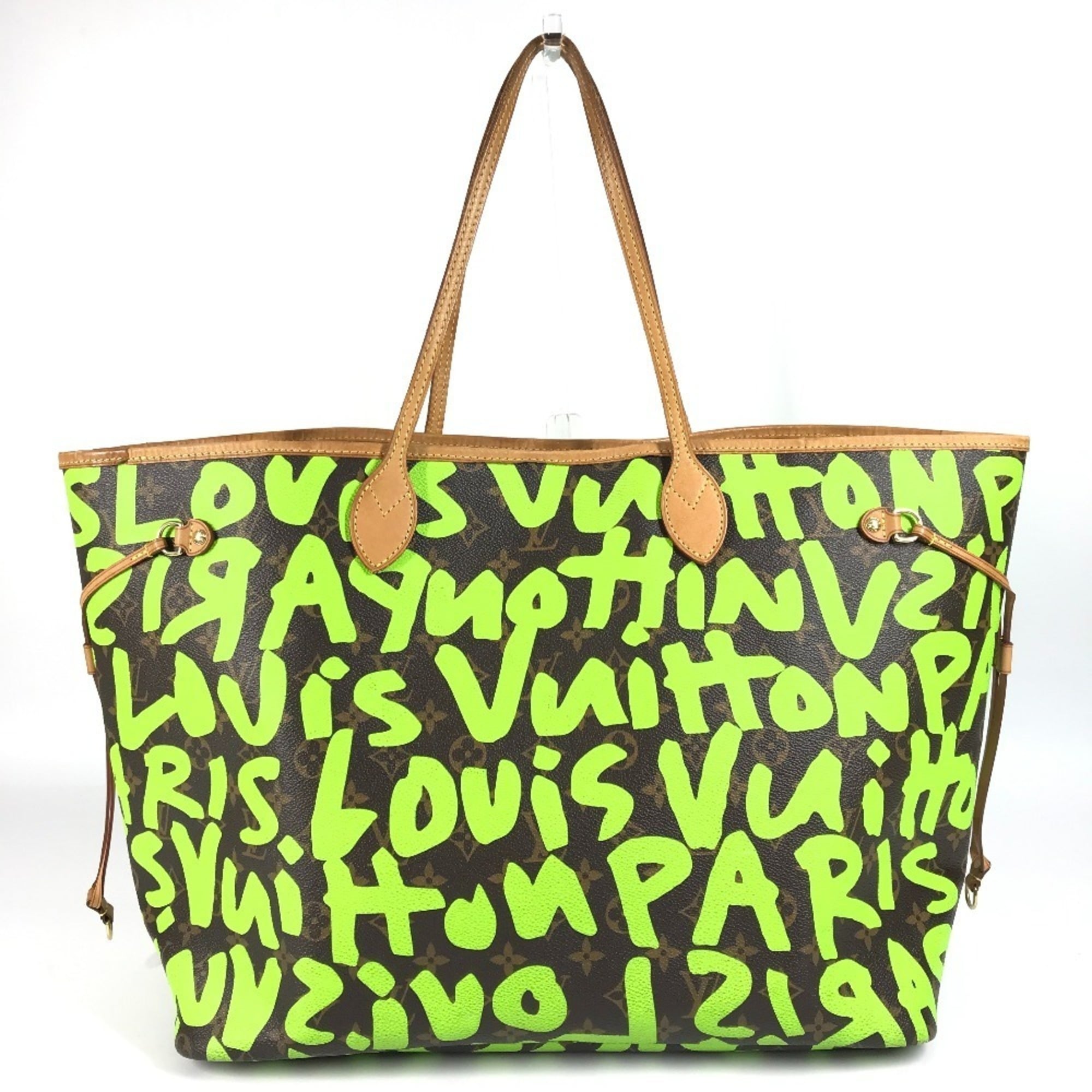 Louis Vuitton Brown Green Vert Monogram Graffiti Shoulder Bag Tote Bag (Pre-Owned)