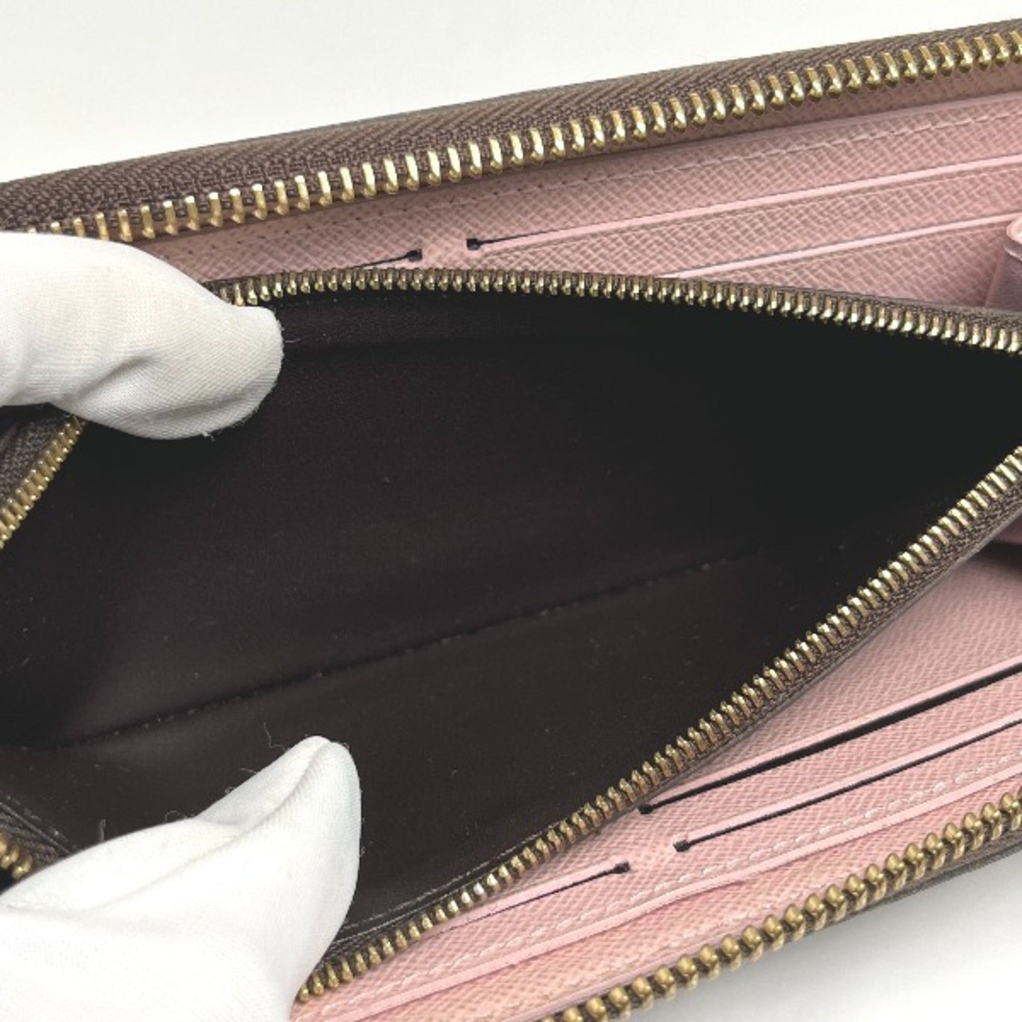 Louis Vuitton Rose Ballerine Damier Canvas Long Wallet (Bi-Fold) (Pre-Owned)