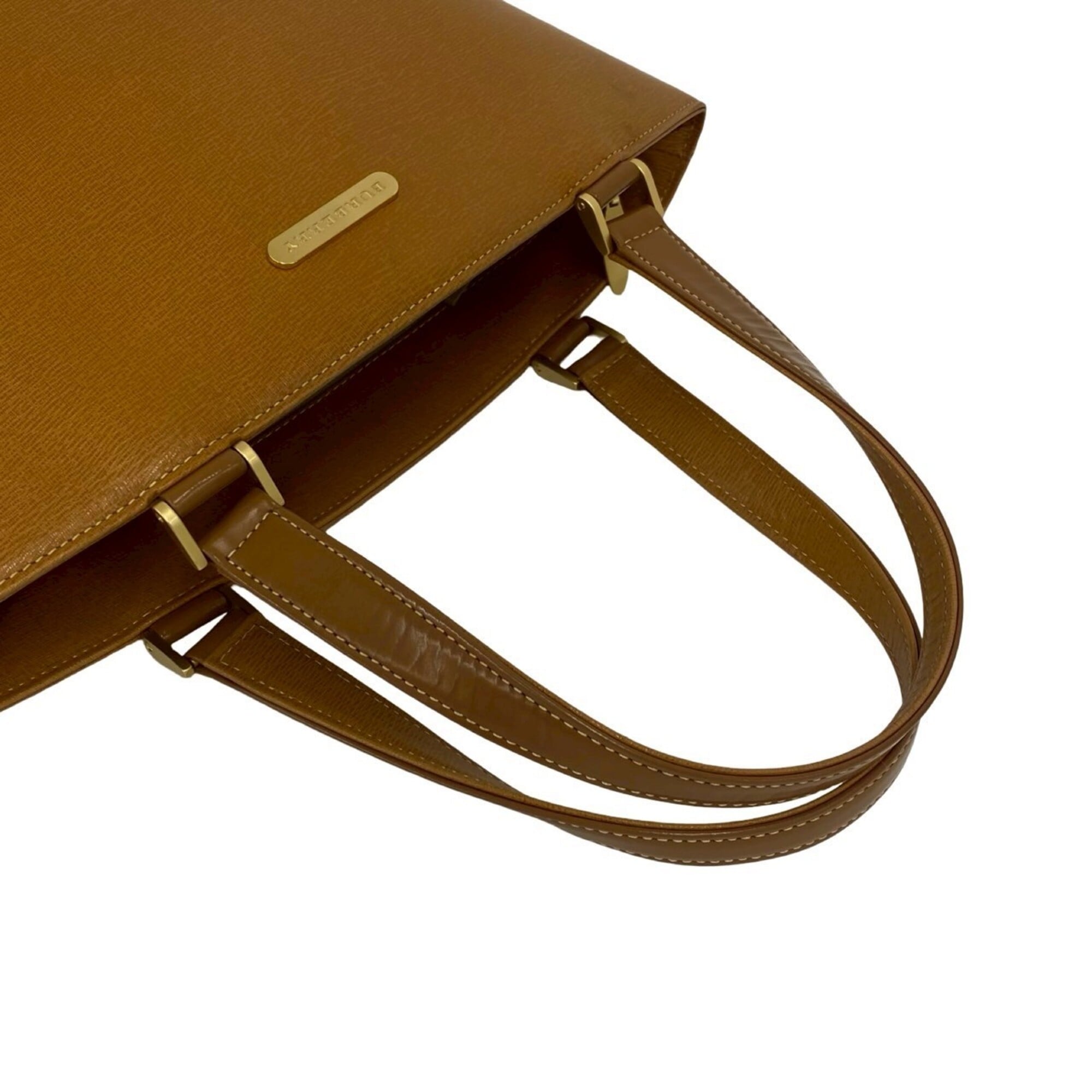 Burberry Brown Leather Handbag Tote Bag (Pre-Owned)