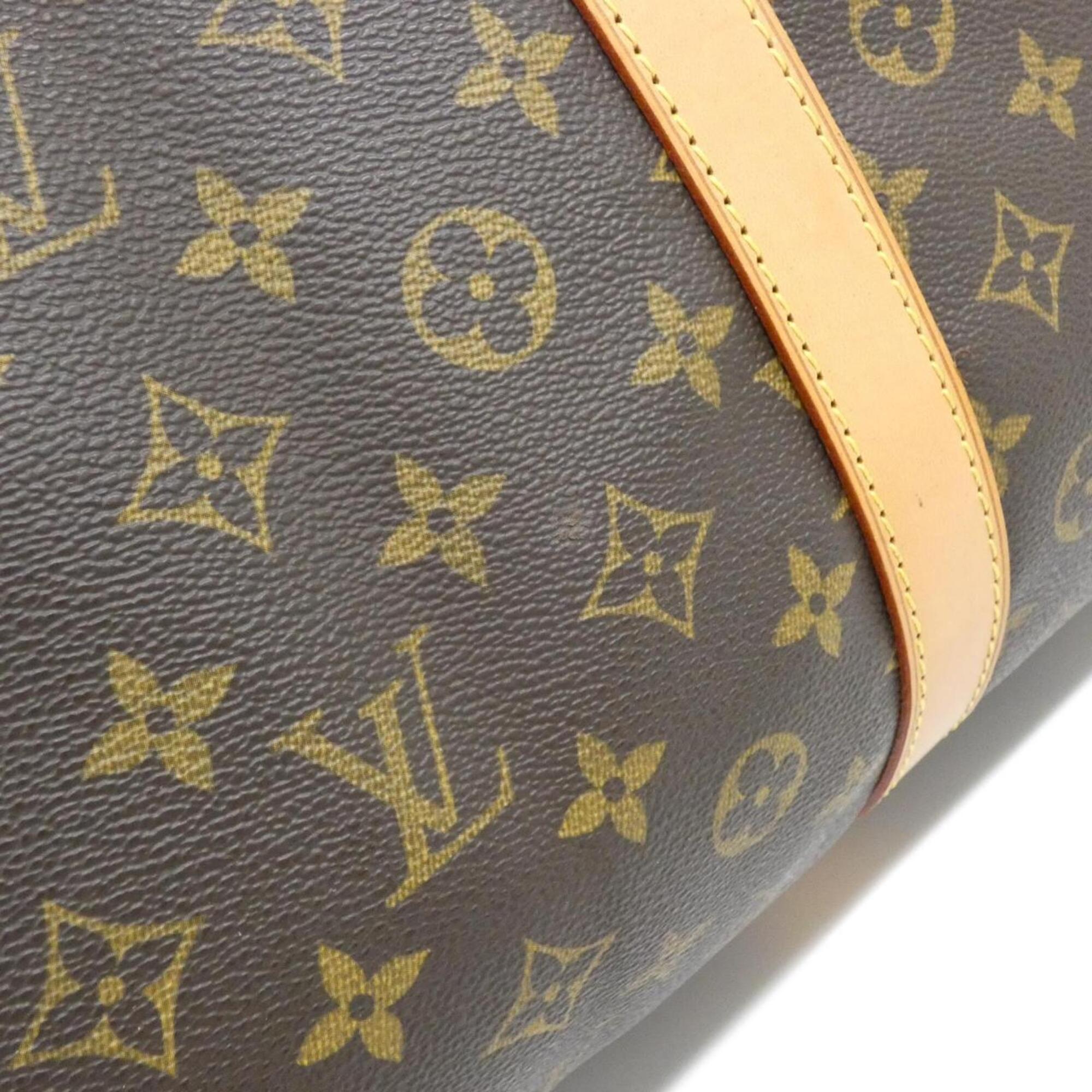 Louis Vuitton Monogram Marron Coated Canvas Boston Bag (Pre-Owned)