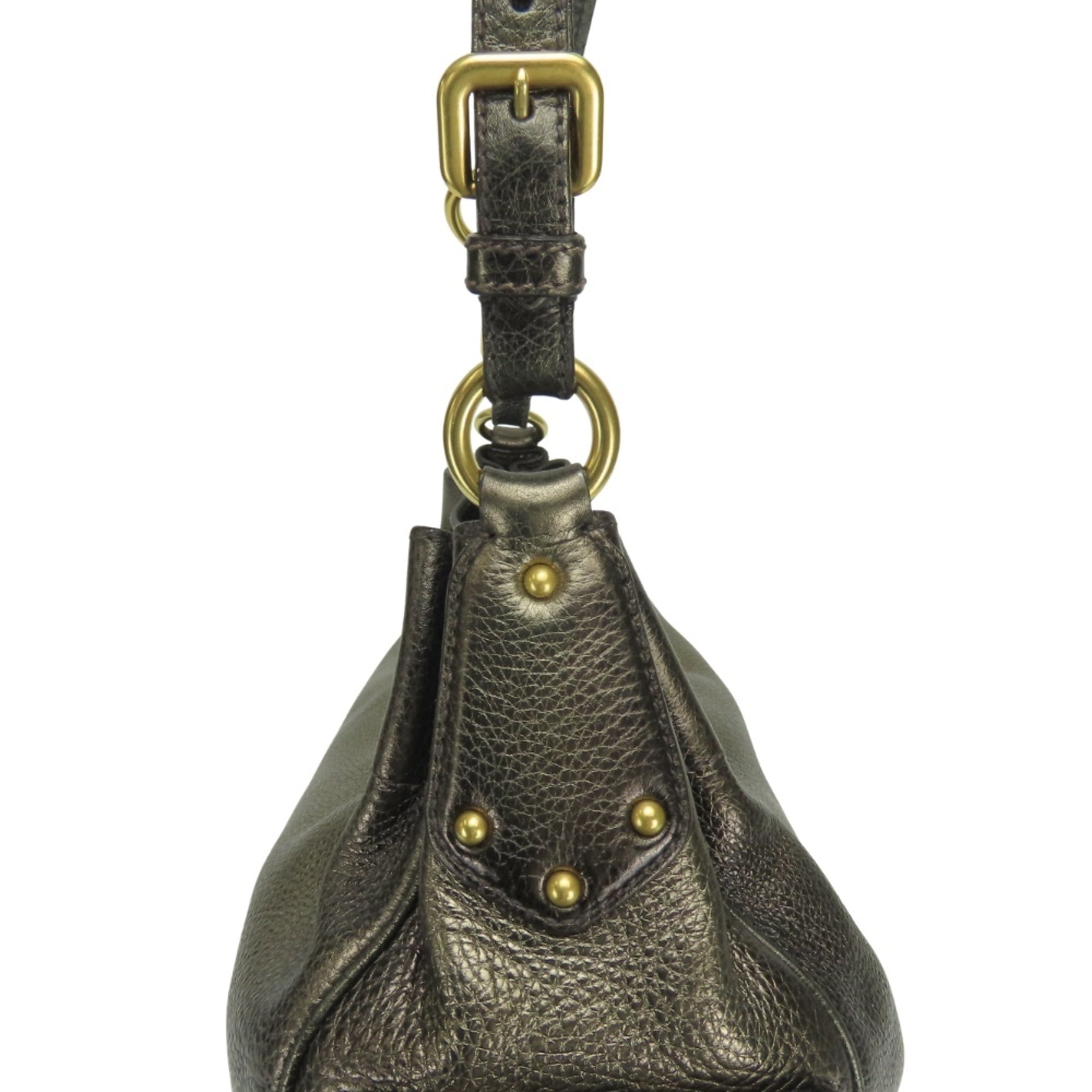 Prada Bronze Brown Leather Shoulder Bag (Pre-Owned)