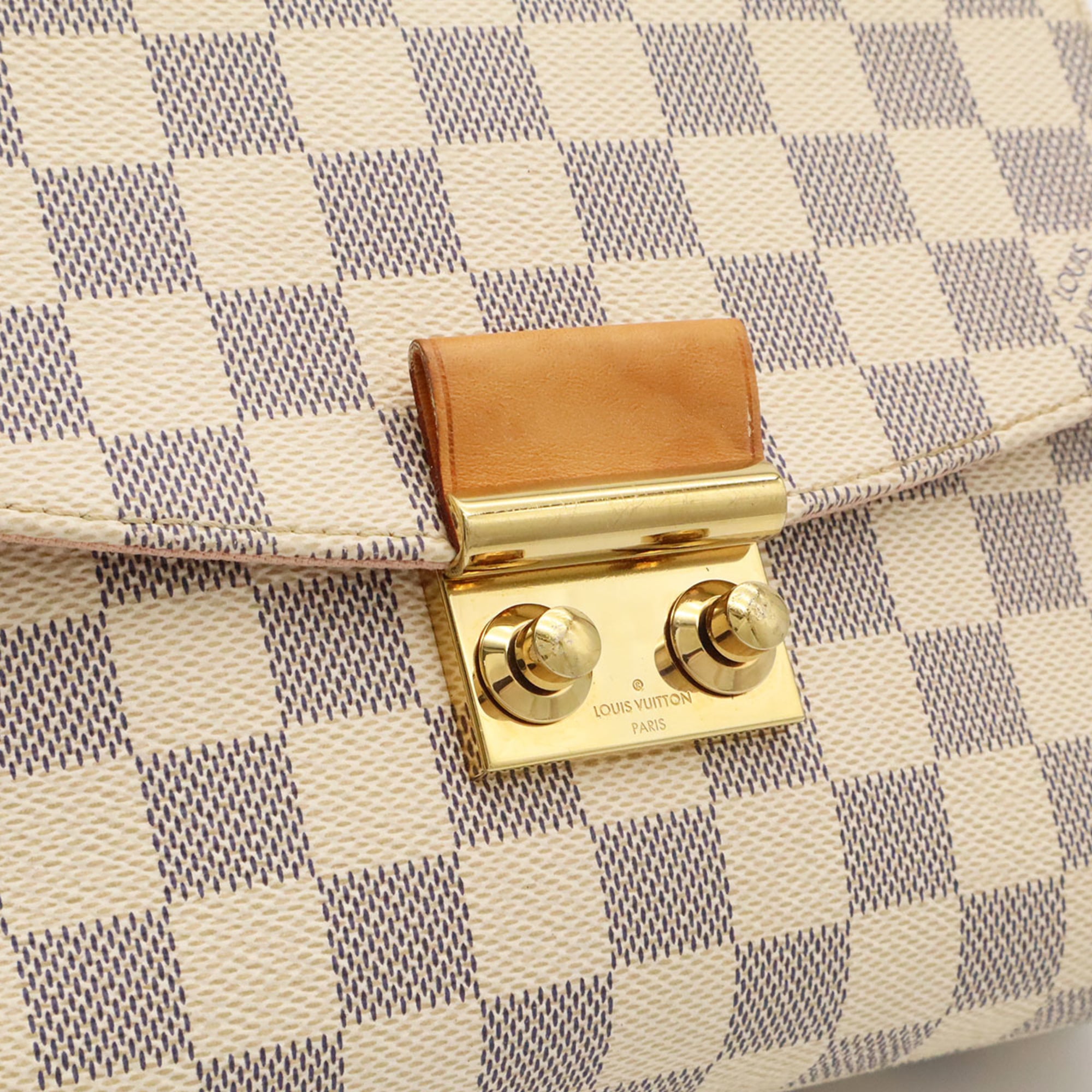 Louis Vuitton Damier Azur Ivory Yellow Damier Azur Handbag Shoulder Bag (Pre-Owned)