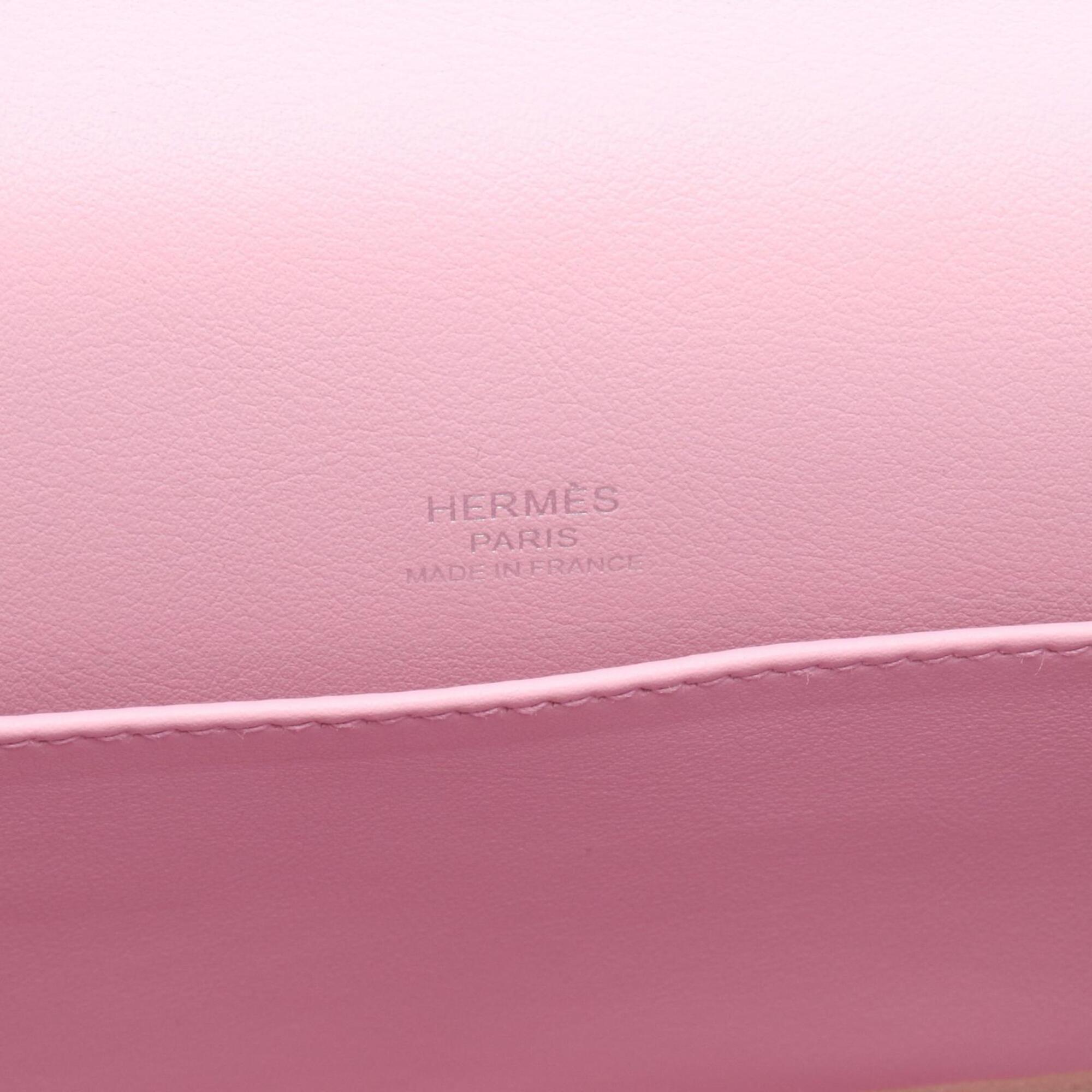 Hermes Pink Chevre Leather Handbag Shoulder Bag (Pre-Owned)