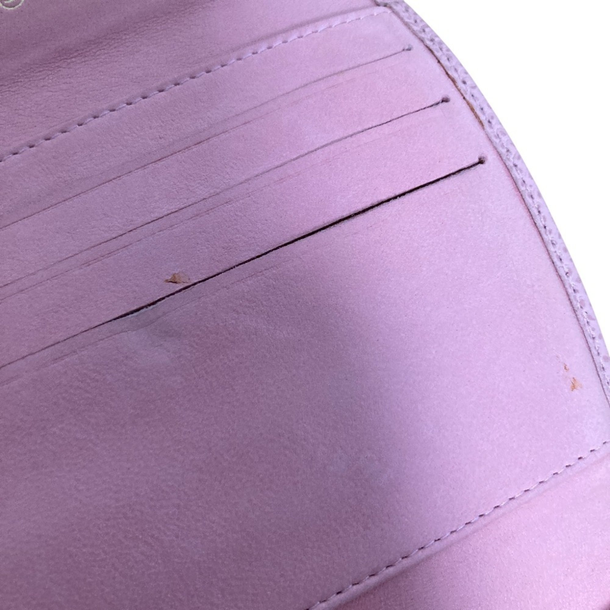 Chanel Pink Grained Calfskin Wallet (Tri-Fold) (Pre-Owned)