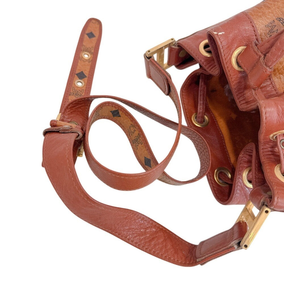 Mcm Brown Leather Shoulder Bag (Pre-Owned)
