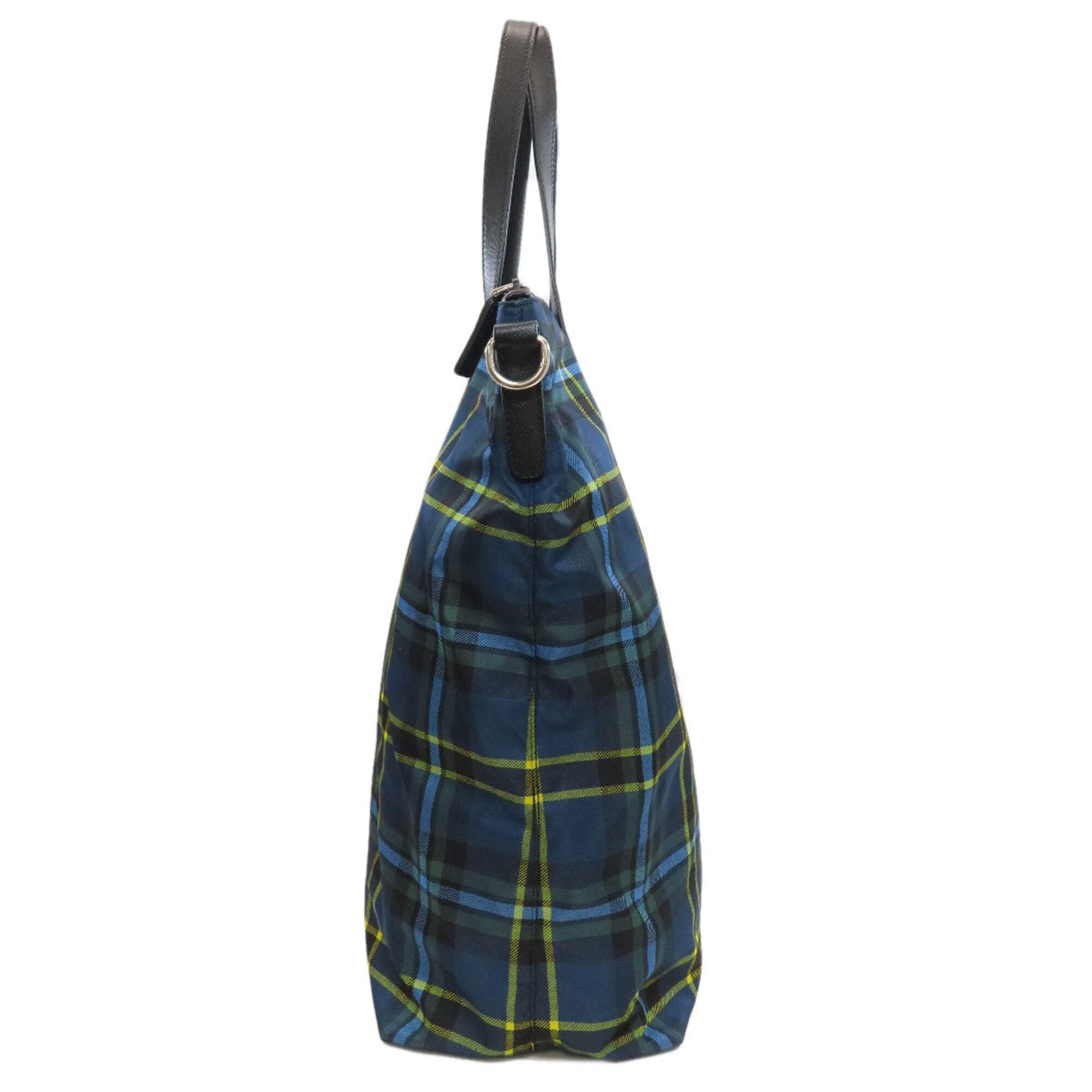 Prada Blue Yellow Nylon Tote Bag (Pre-Owned)