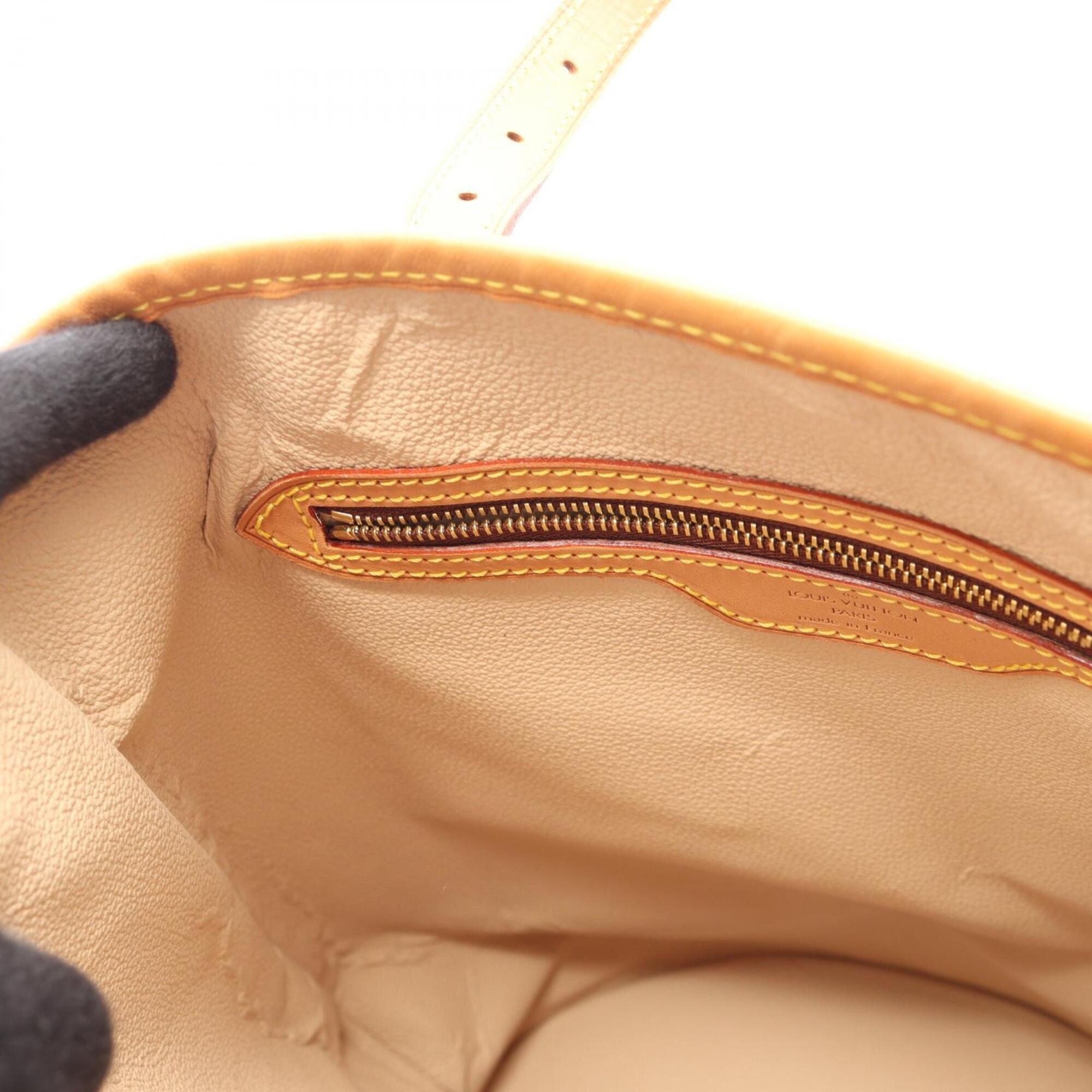 Louis Vuitton Brown Coated Canvas Leather Handbag Pouch Shoulder Bag (Pre-Owned)