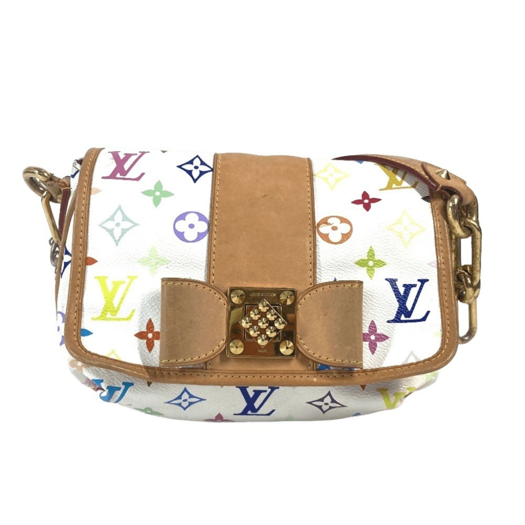 Louis Vuitton Blanc Multi-Color White Monogram Multicolore Handbag Shoulder Bag (Pre-Owned)