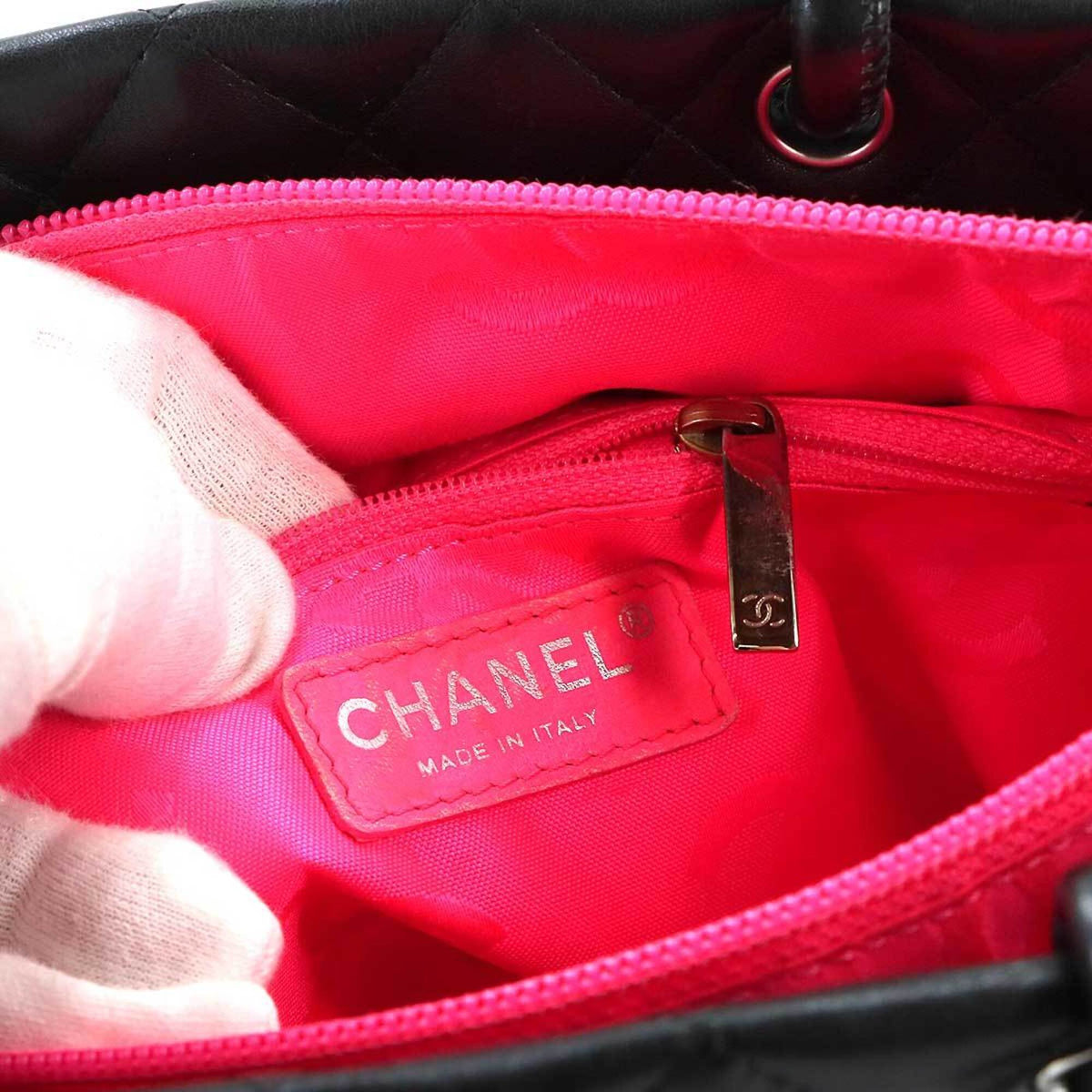 Chanel Black Cambon Ligne Handbag Tote Bag (Pre-Owned)