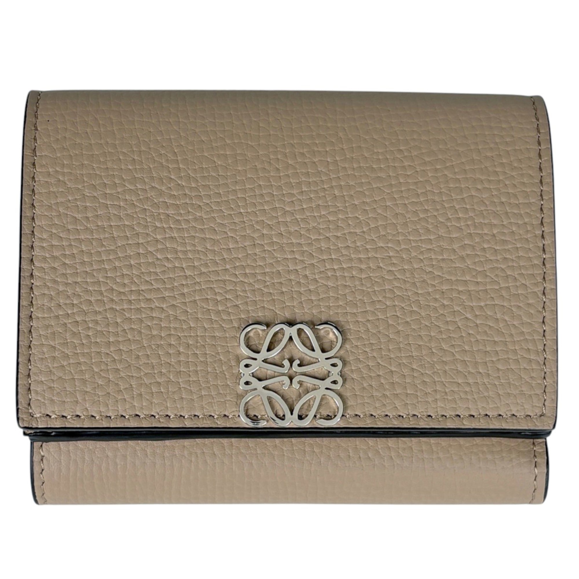 Loewe Grayish Leather Wallet (Tri-Fold) (Pre-Owned)