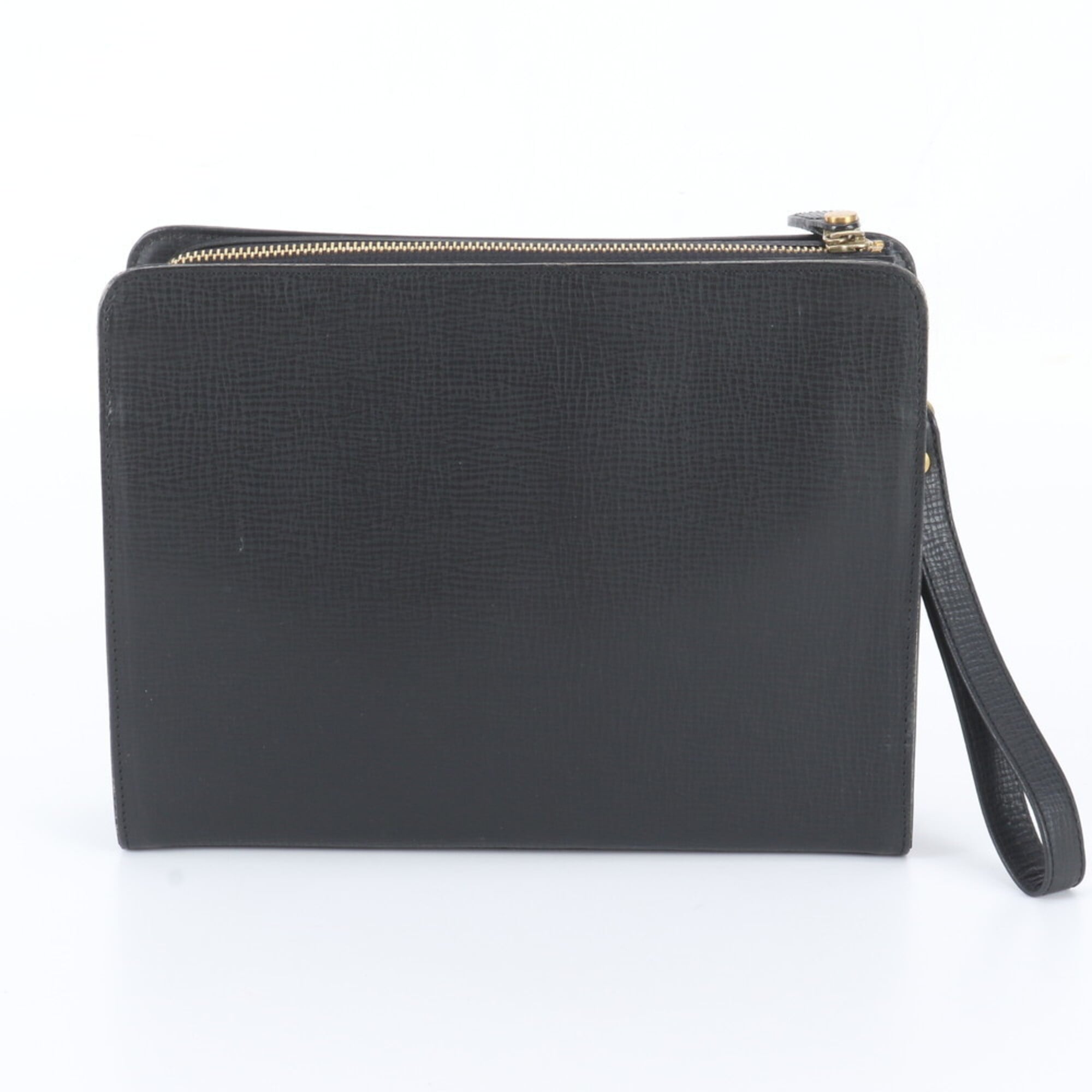 Burberry Black Leather Clutch Bag (Pre-Owned)