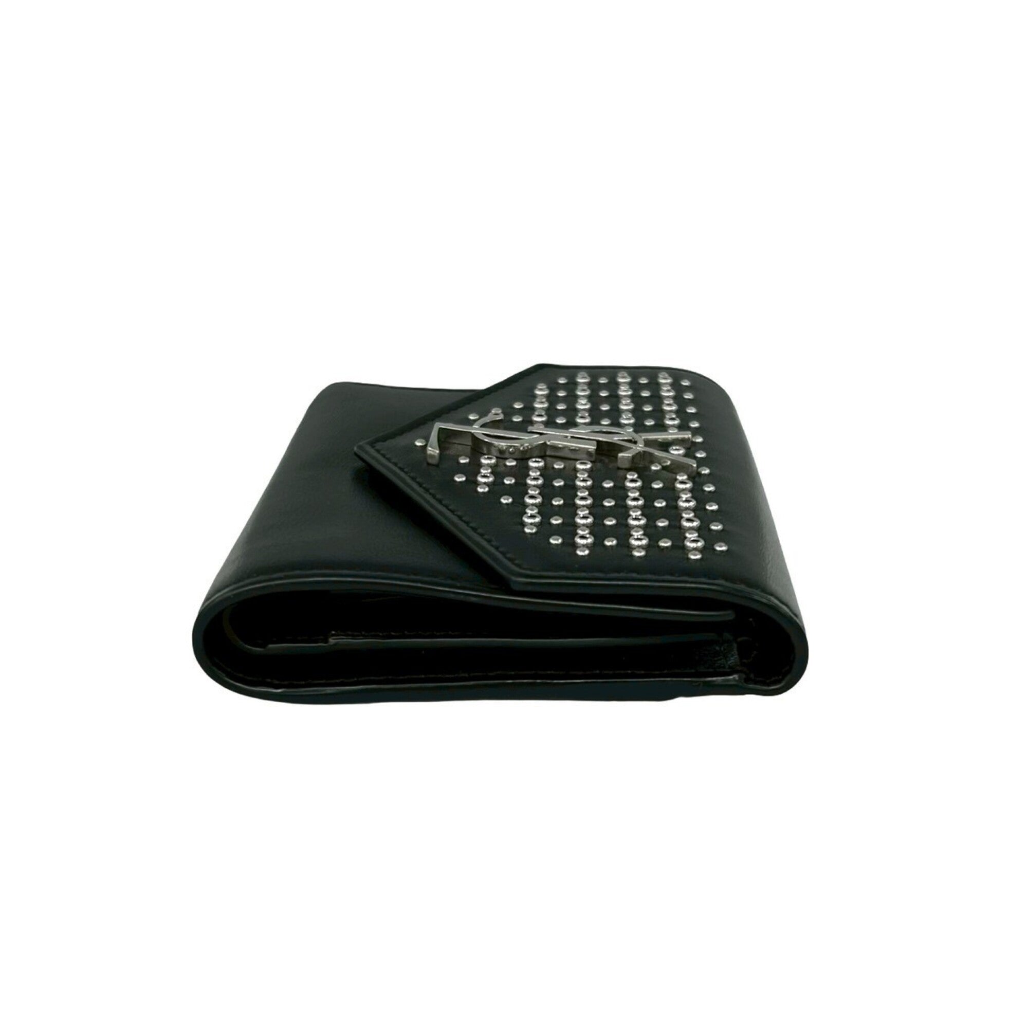 Yves Saint Laurent Black Leather Wallet (Bi-Fold) (Pre-Owned)