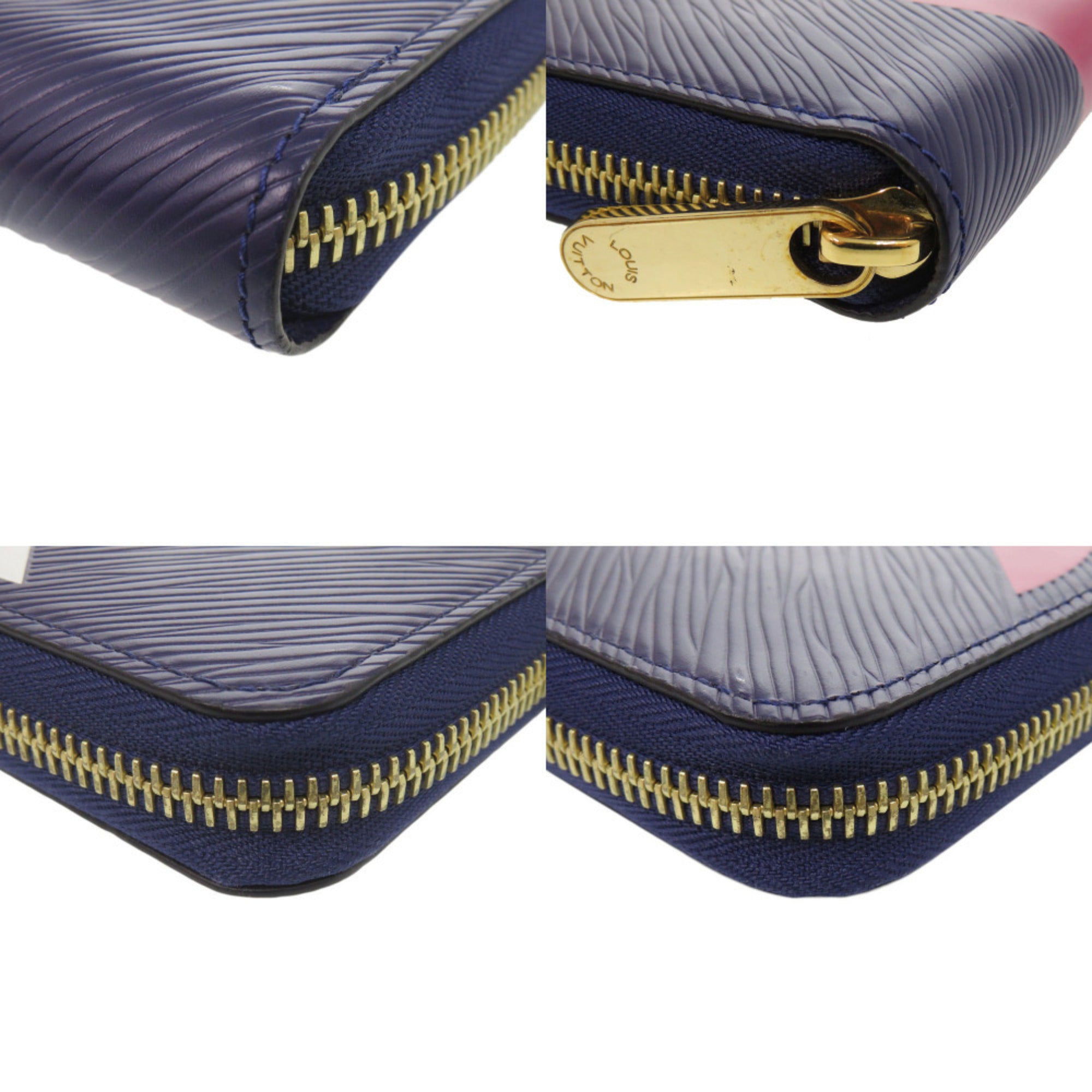 Louis Vuitton Epi Purple Epi Leather Long Wallet (Bi-Fold) (Pre-Owned)