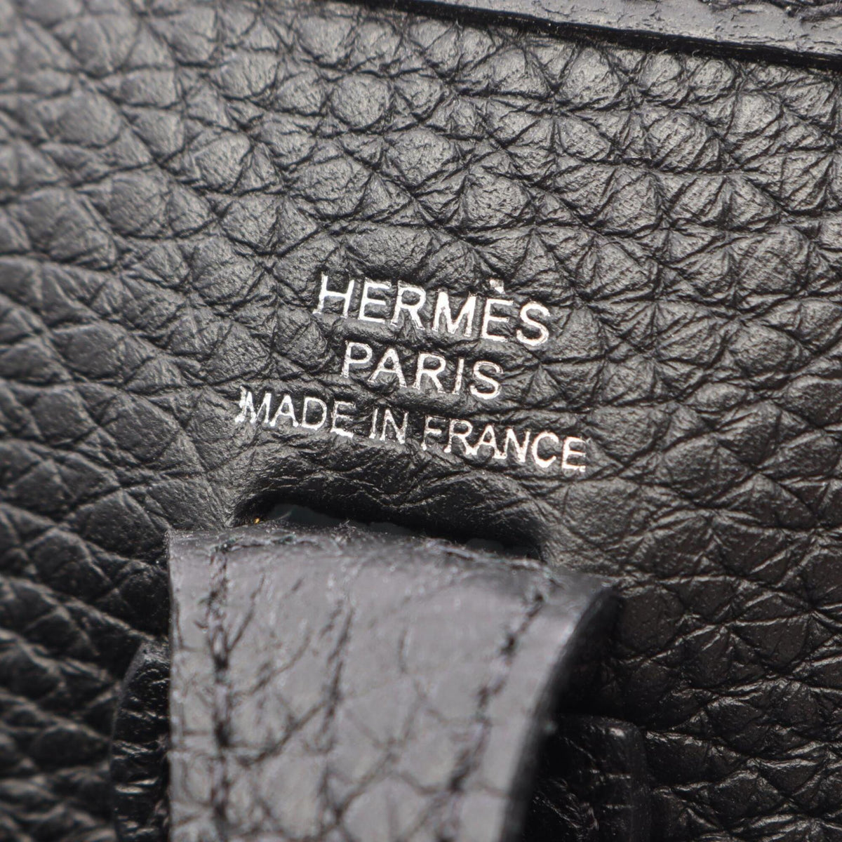 Hermes Black Taurillon Clemence Leather Leather Handbag Shoulder Bag (Pre-Owned)