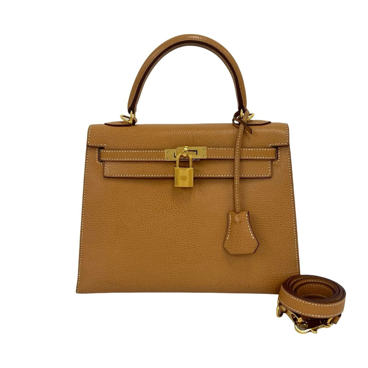 Hermes Brown Vache Liegee Leather Handbag Shoulder Bag (Pre-Owned)