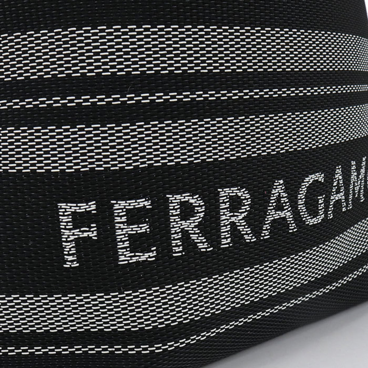Salvatore Ferragamo Black Jacquard Tote Bag (Pre-Owned)