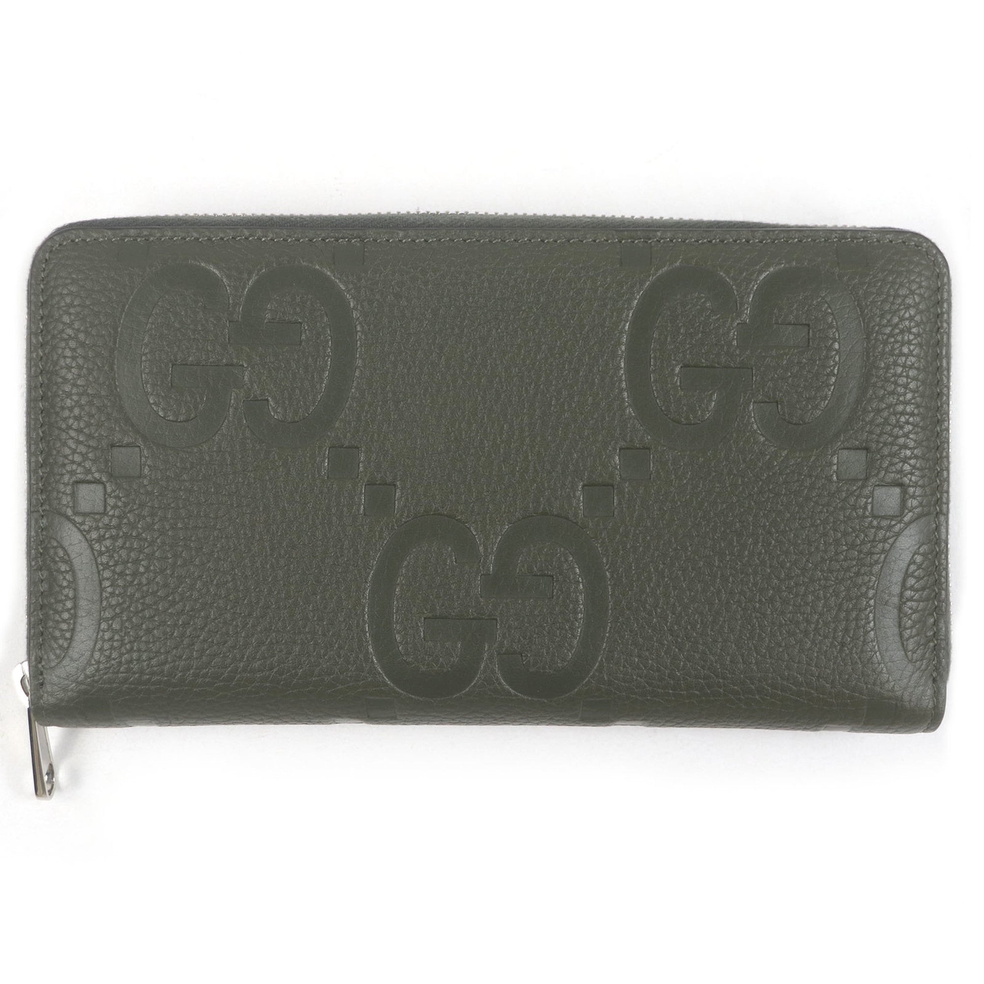 Gucci Khaki Leather Long Wallet (Bi-Fold) (Pre-Owned)