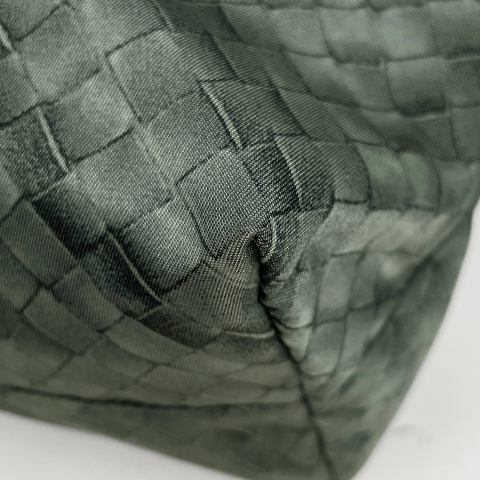 Bottega Veneta Green Nylon Tote Bag (Pre-Owned)