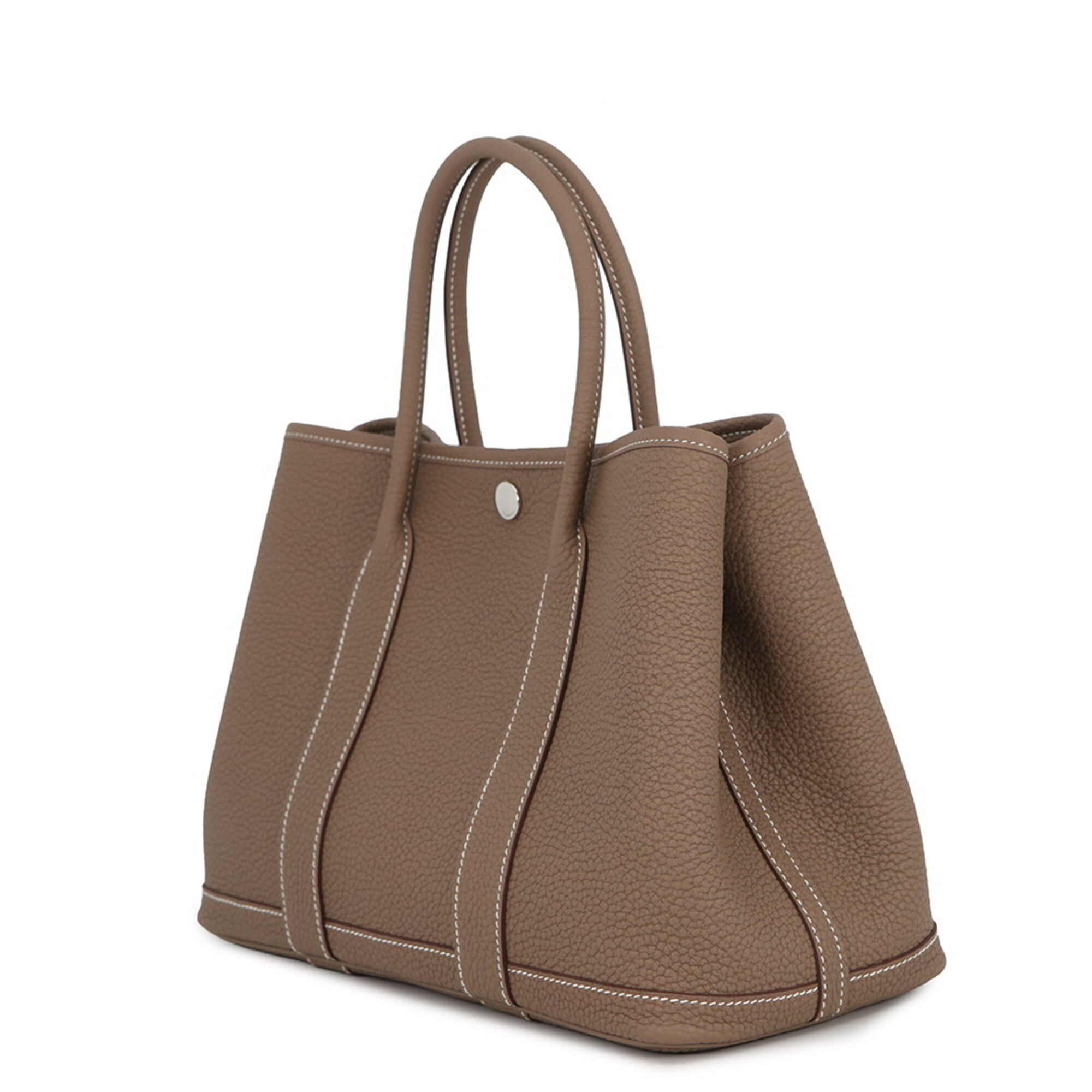 Hermes Etoupe Gray Negonda Leather Handbag Tote Bag (Pre-Owned)