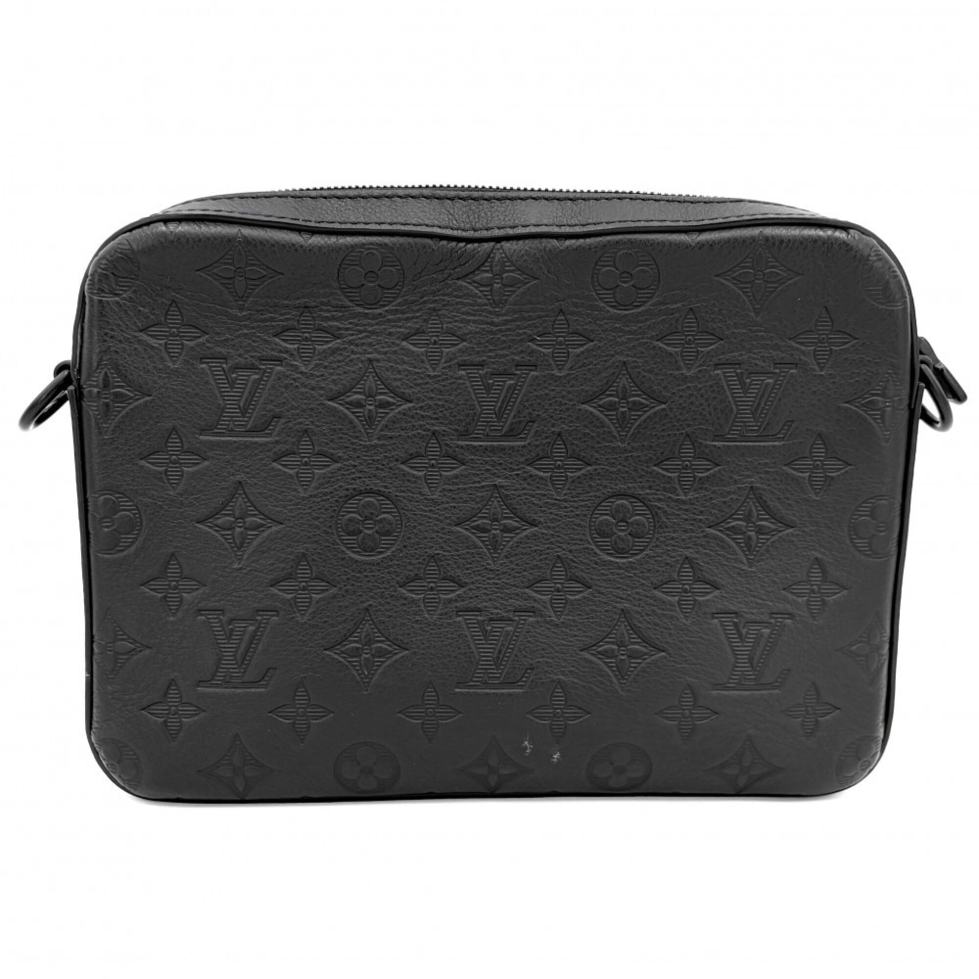 Louis Vuitton Noir Monogram Shadow Shoulder Bag (Pre-Owned)