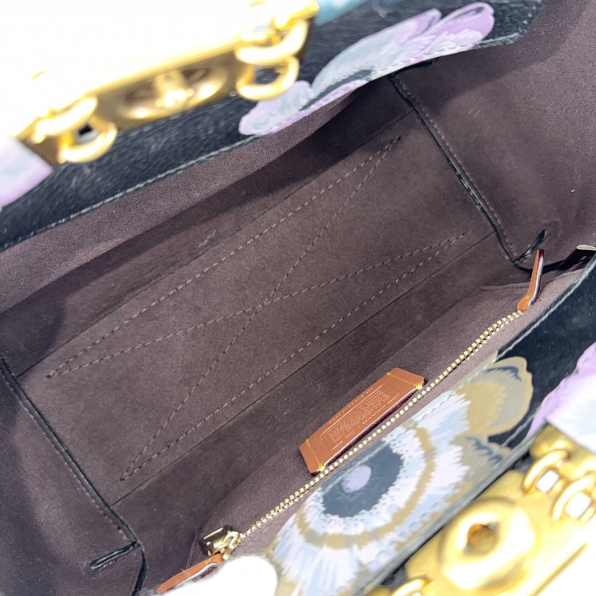 Coach Black Multi-Color Leather Handbag Shoulder Bag (Pre-Owned)
