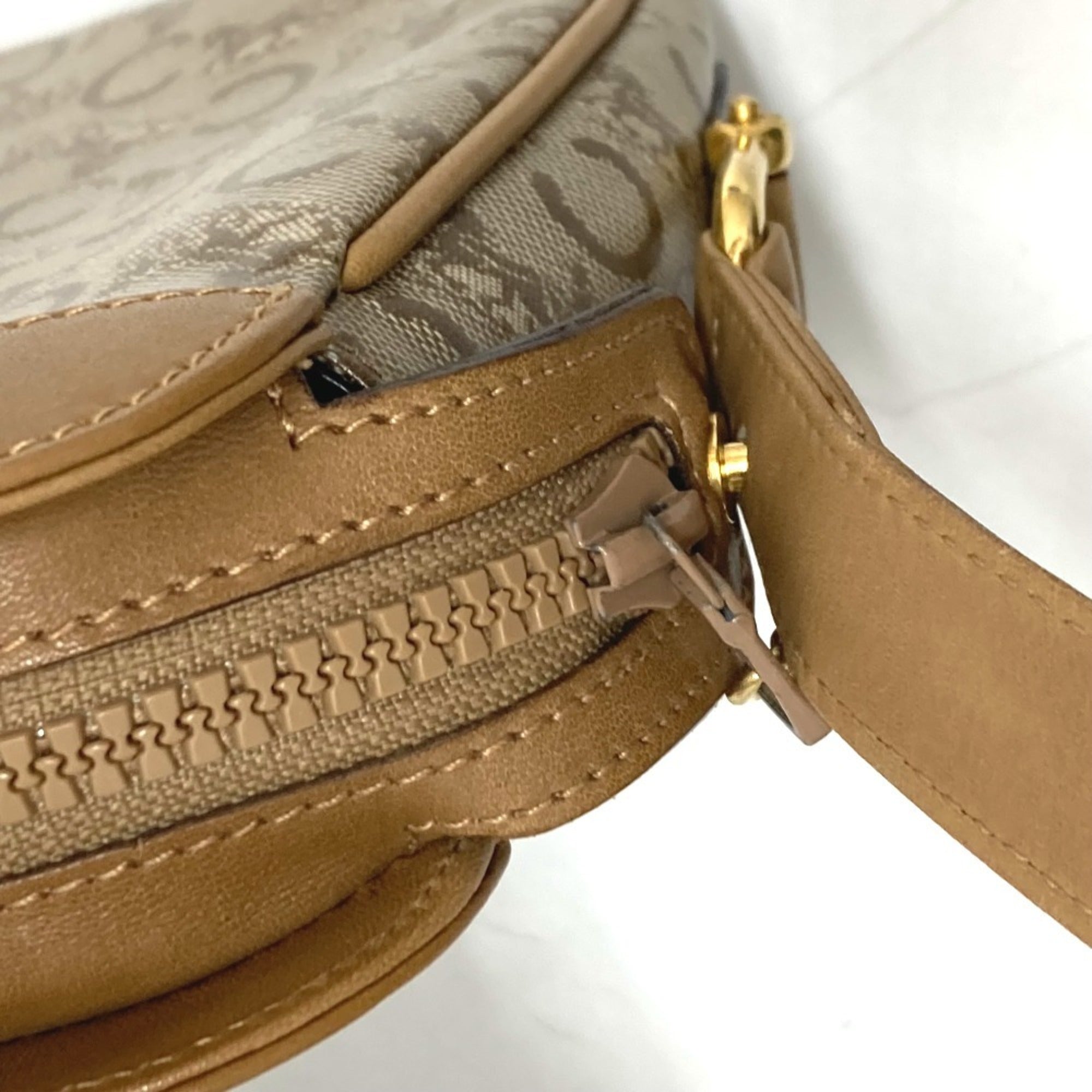 Celine Macadam Beige Pvc Leather Shoulder Bag (Pre-Owned)