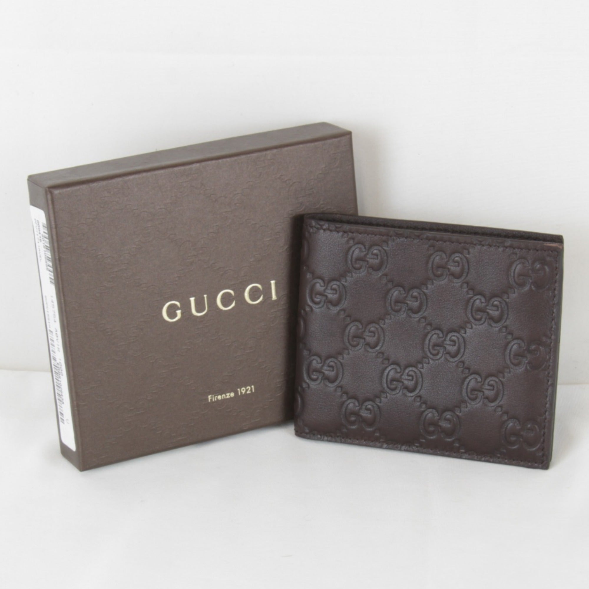 Gucci Brown Leather Long Bill Wallet (Bi-Fold) (Pre-Owned)