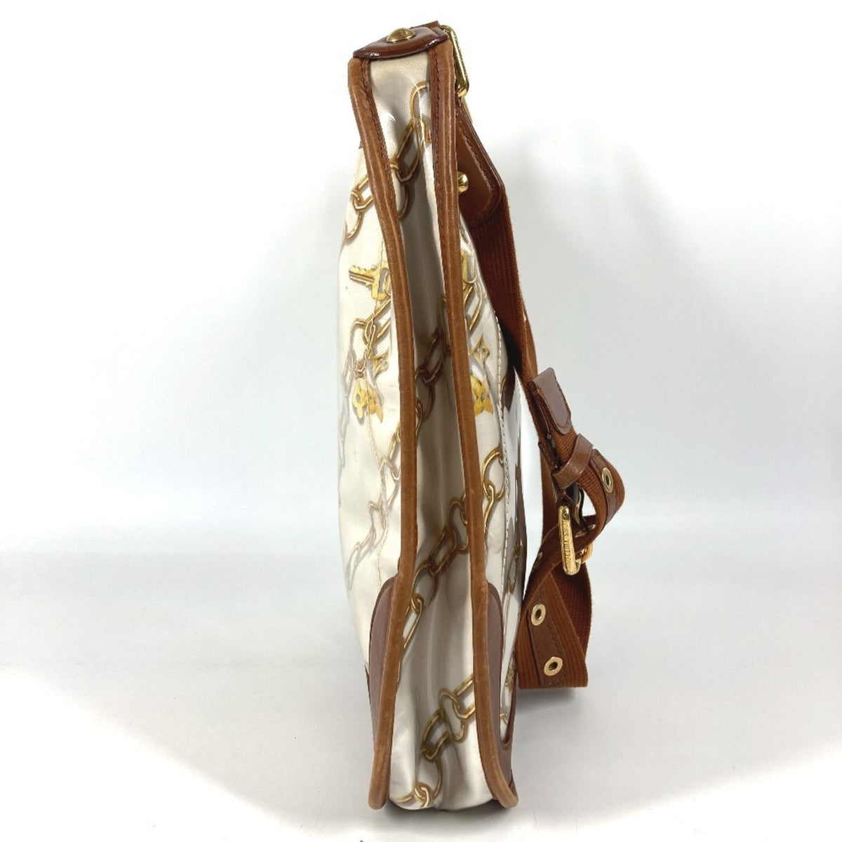 Louis Vuitton Brown White Vinyl Leather Shoulder Bag (Pre-Owned)