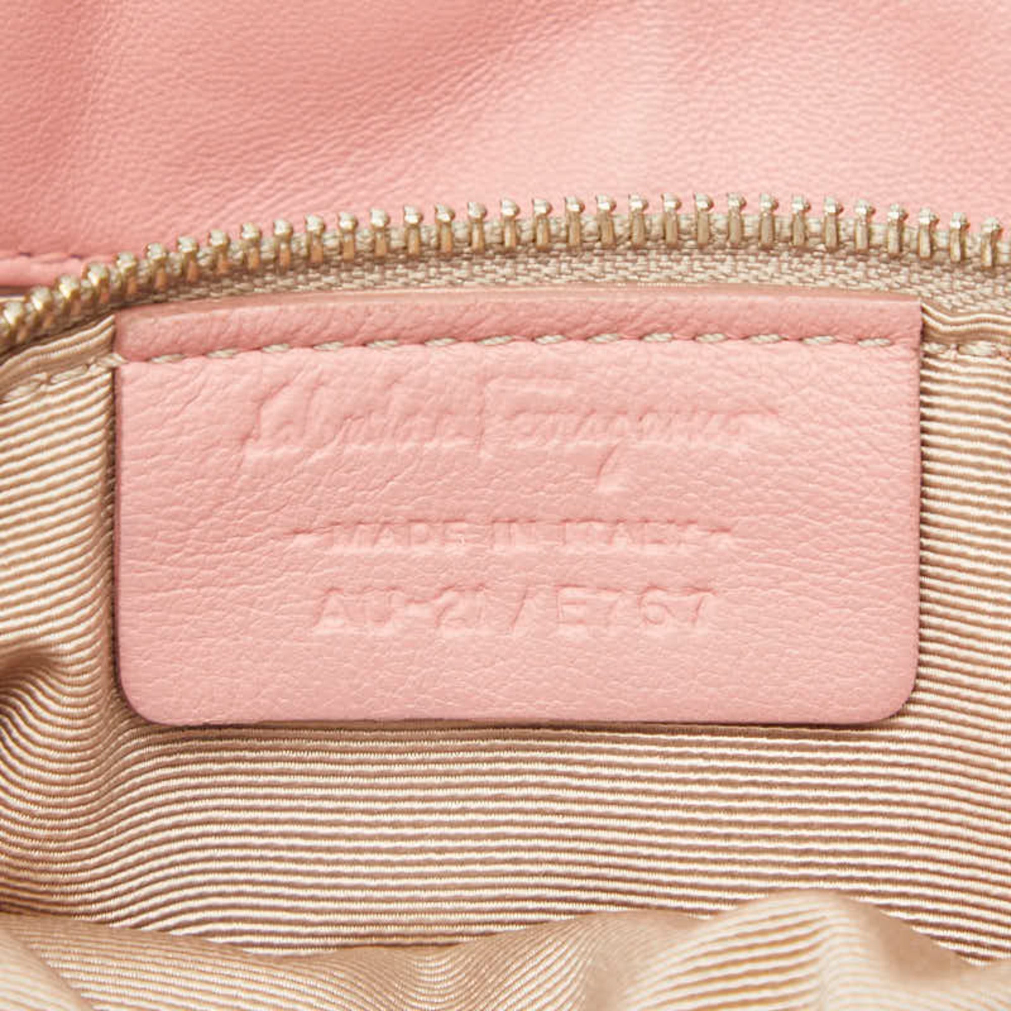 Salvatore Ferragamo Pink Leather Shoulder Bag (Pre-Owned)