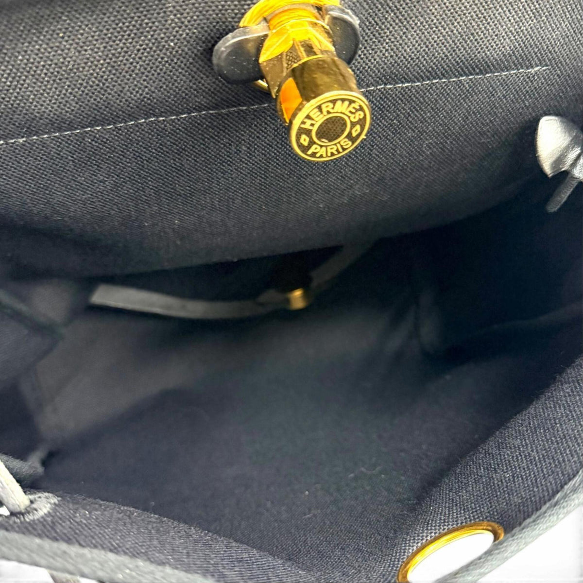 Hermes Black Cotton Backpack (Pre-Owned)
