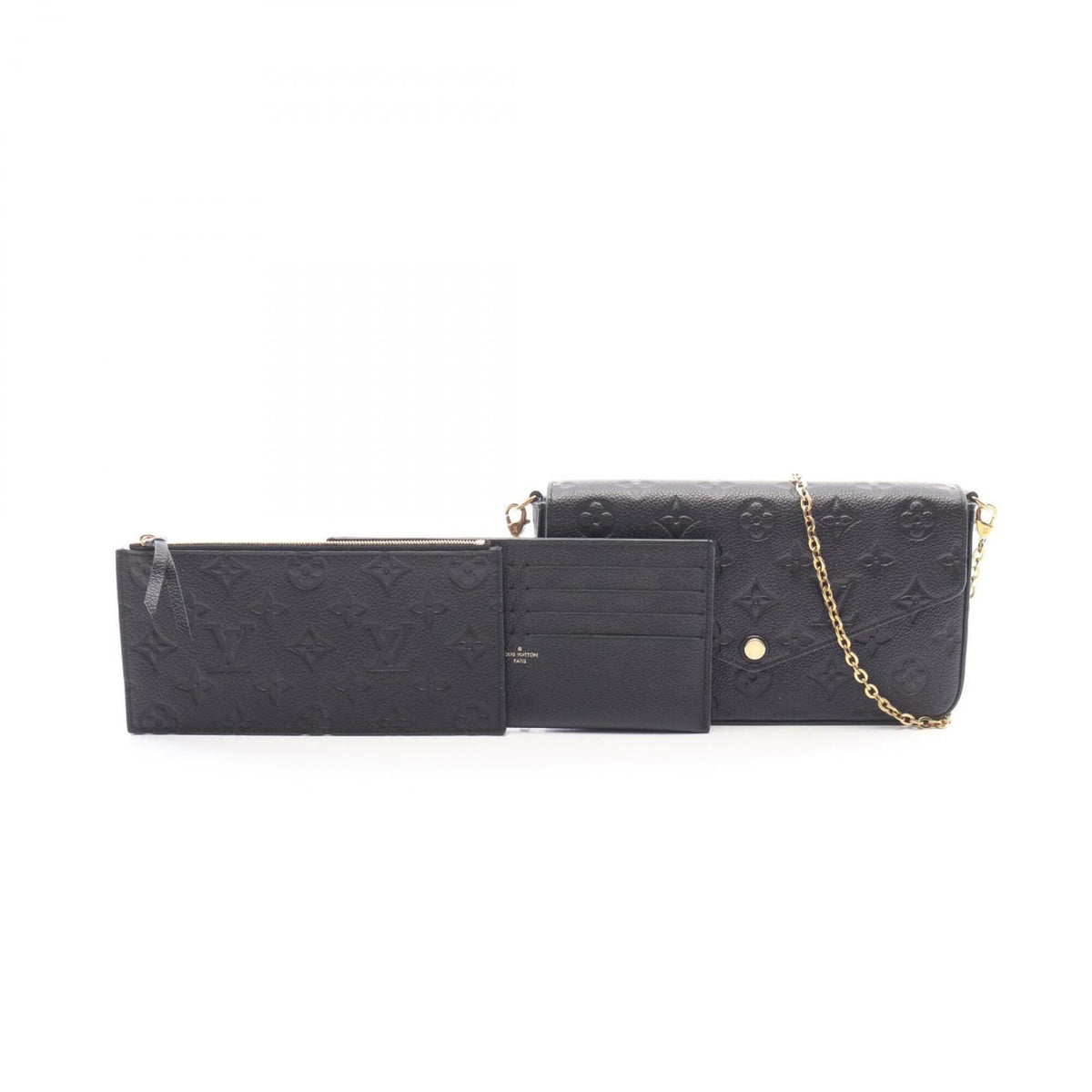 Louis Vuitton Black Noir Monogram Empreinte Handbag Pochette Pouch Shoulder Bag (Pre-Owned)