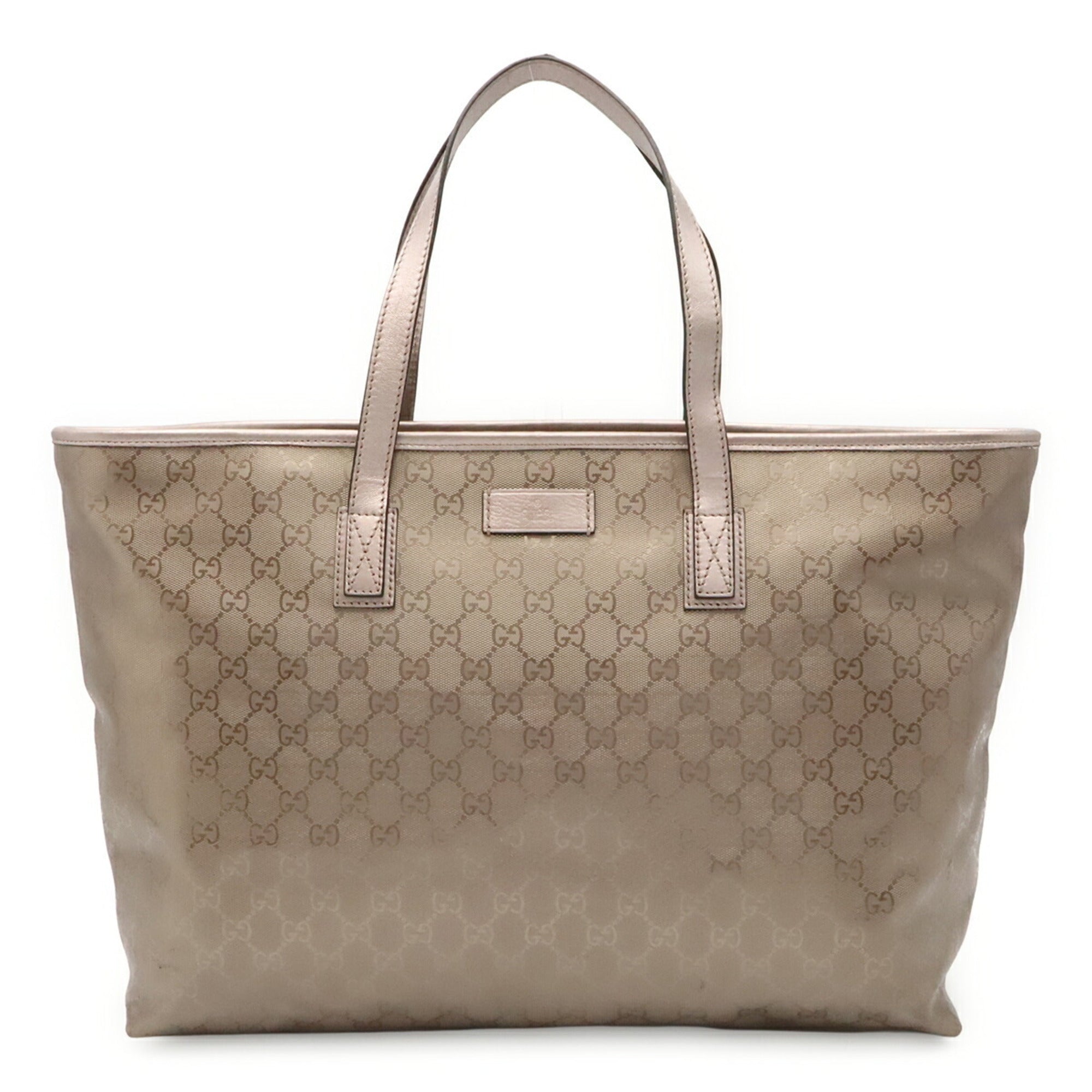 Gucci Gg Imprimé Metallic Pink Pvc Leather Shoulder Bag Tote Bag (Pre-Owned)