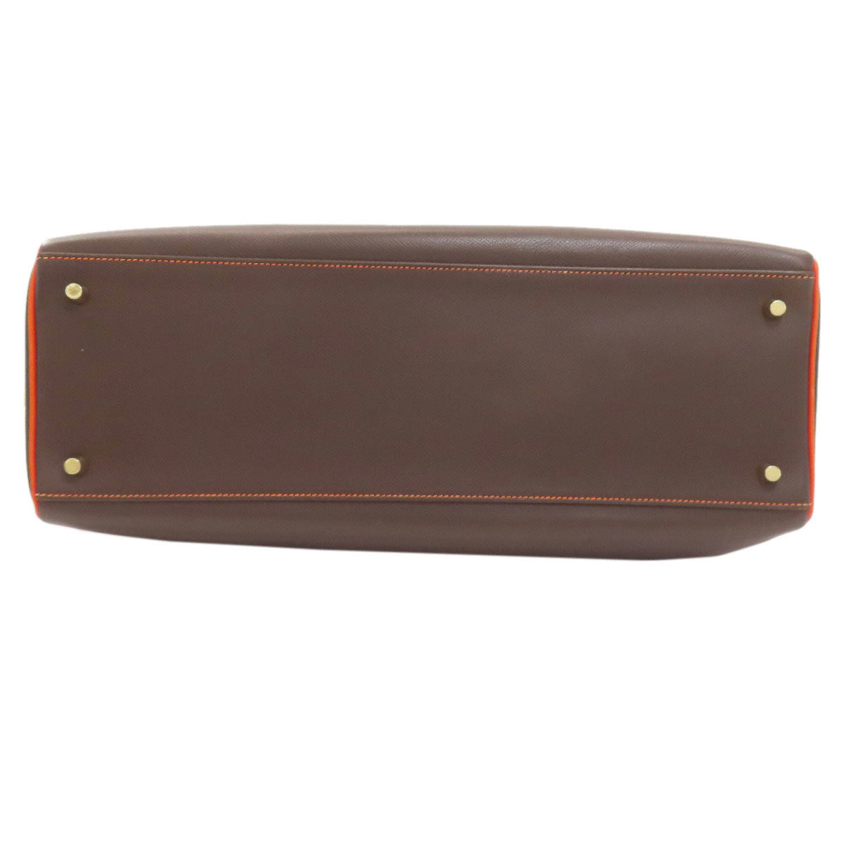 Hermes Brown Orange Epsom Leather Handbag (Pre-Owned)