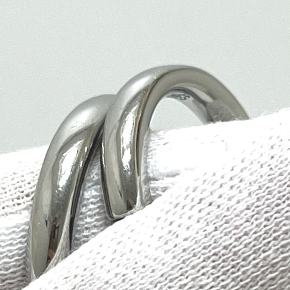 Hermes Silver Metal Band Ring (Pre-Owned)