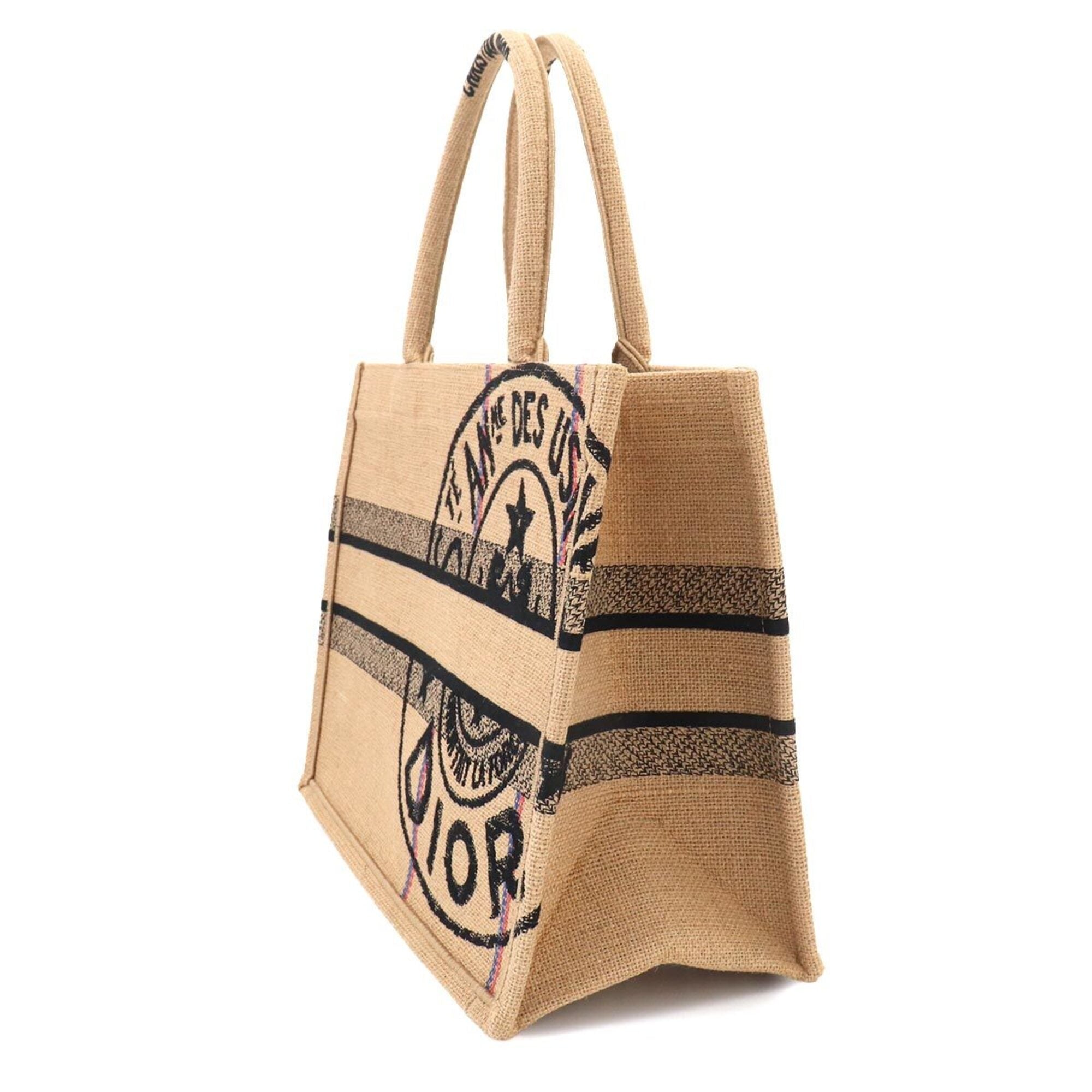 Christian Dior Beige Canvas Handbag Tote Bag (Pre-Owned)