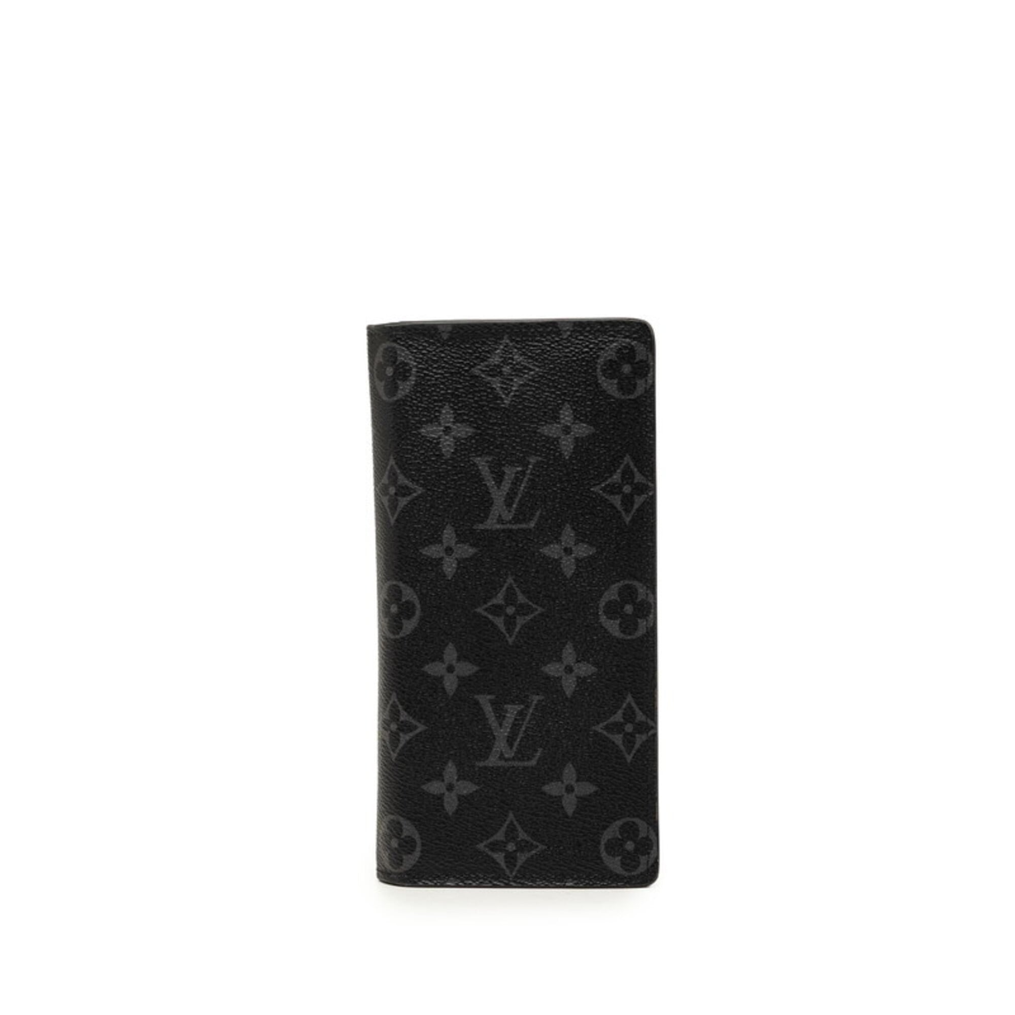 Louis Vuitton Black Pvc Leather Long Wallet (Bi-Fold) (Pre-Owned)
