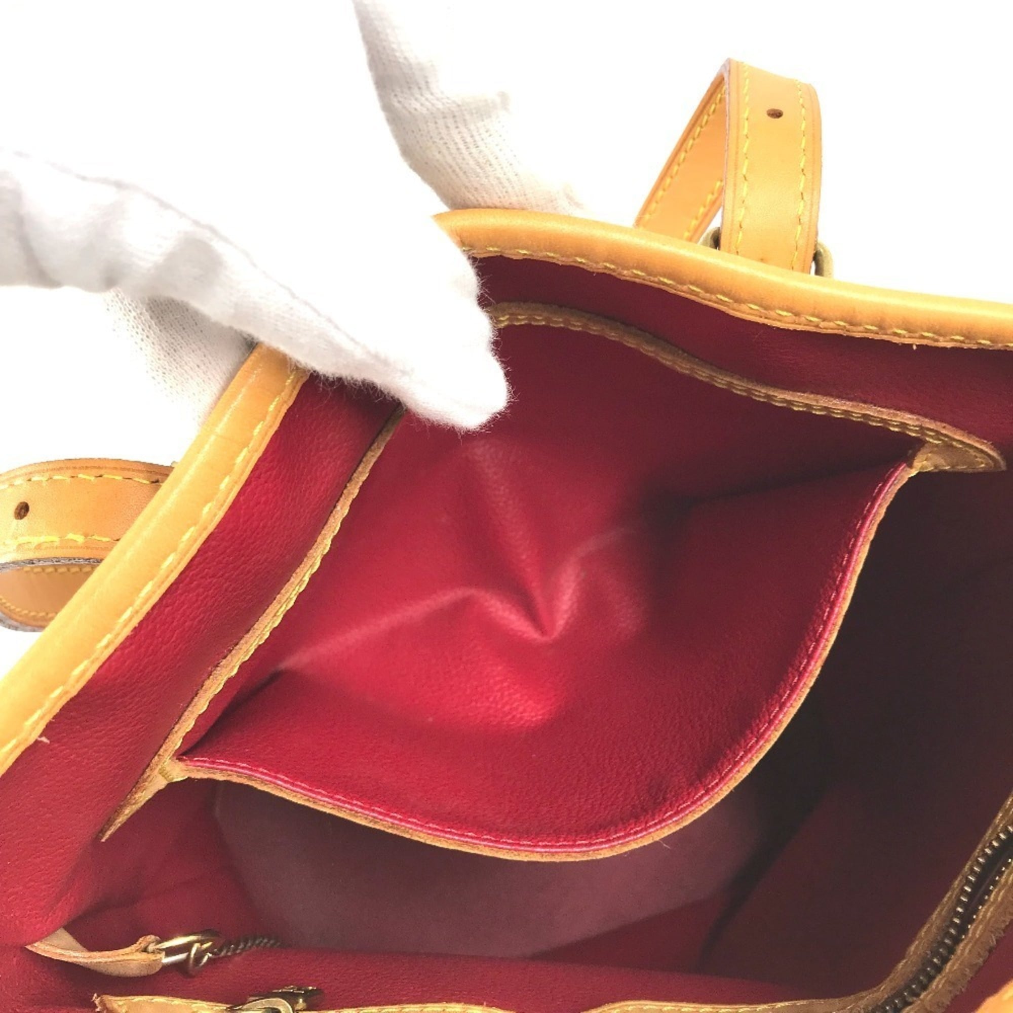 Louis Vuitton Brown Monogram Cherry Red Color Monogram Canvas Shoulder Bag Tote Bag (Pre-Owned)