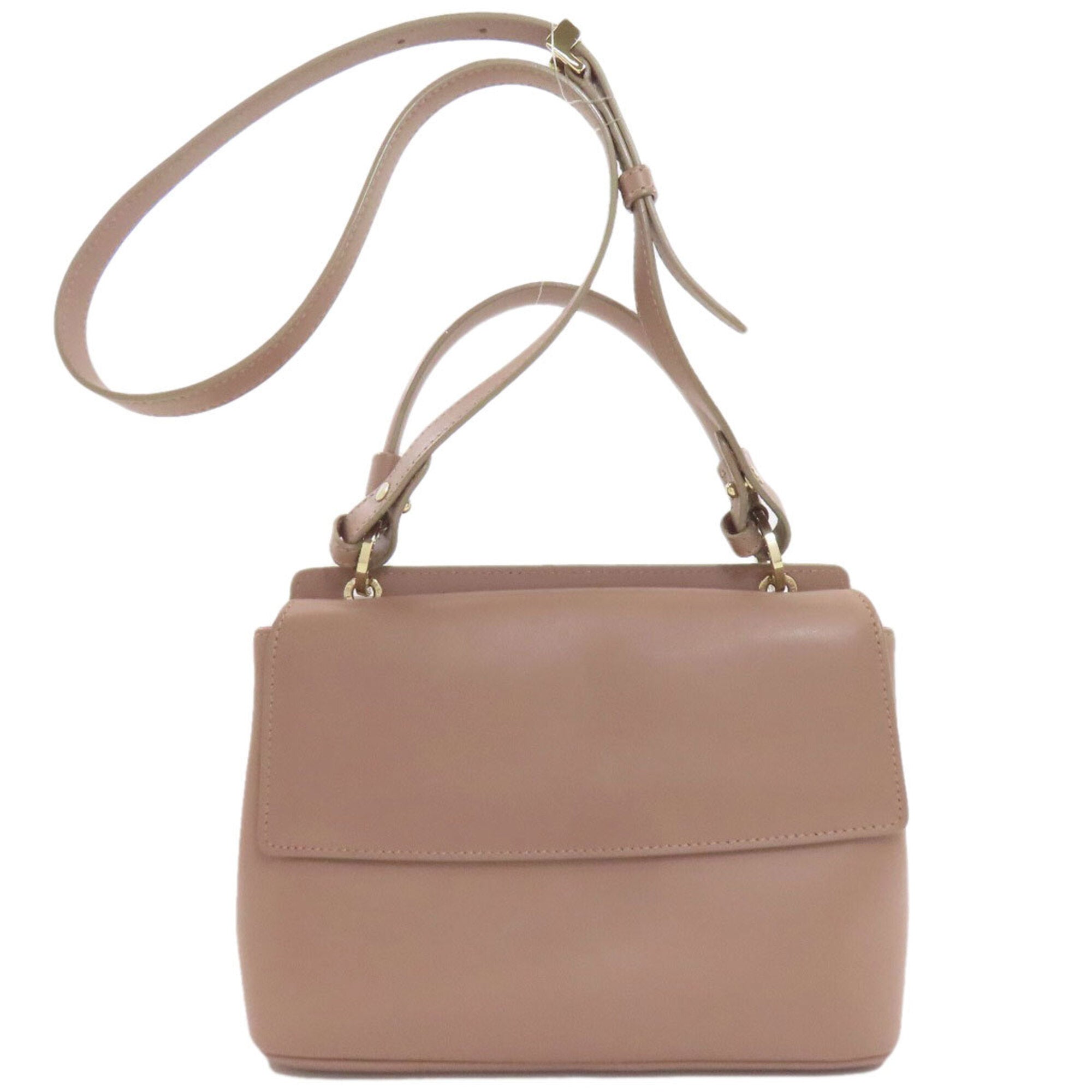 Bvlgari Pink Beige Leather Handbag (Pre-Owned)