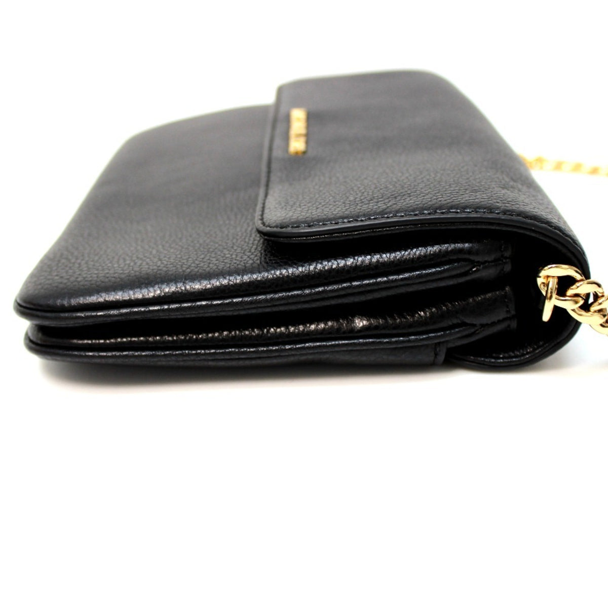 Michael Kors Black Leather Pochette Shoulder Bag (Pre-Owned)
