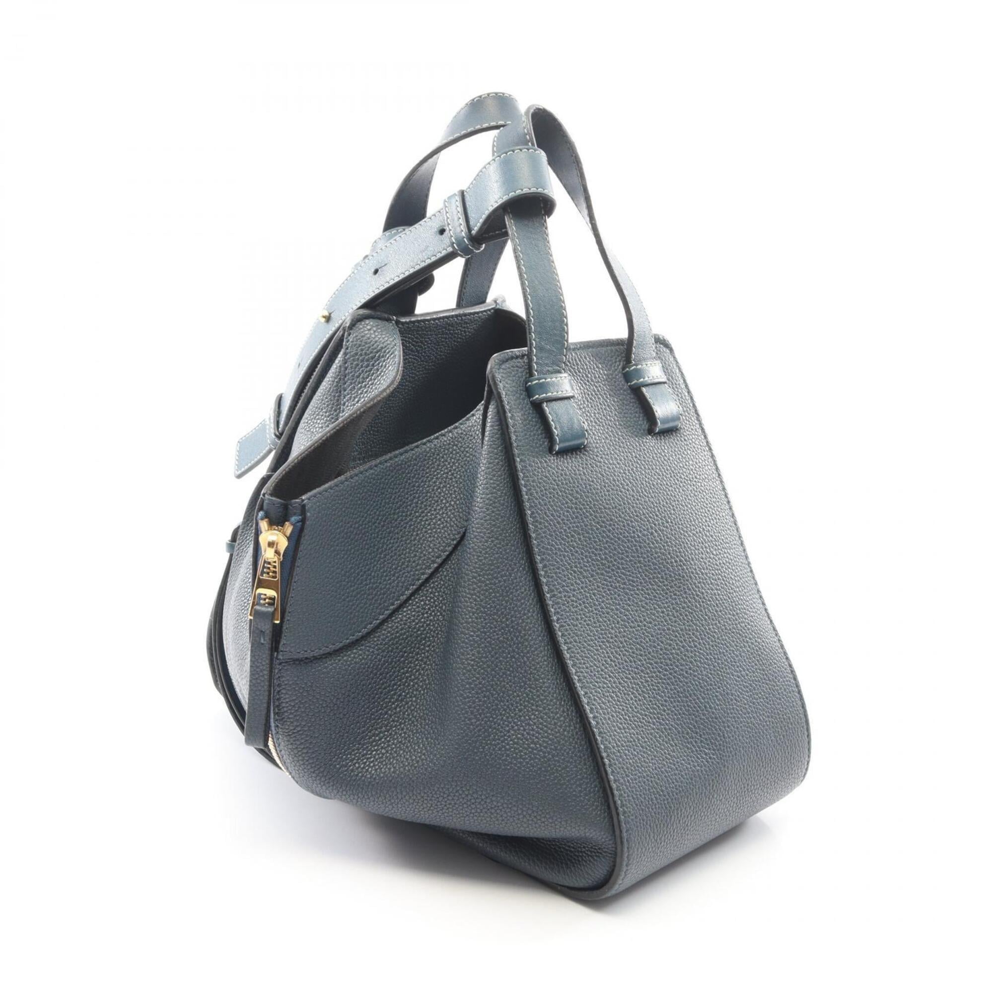 Loewe Navy Leather Handbag (Pre-Owned)