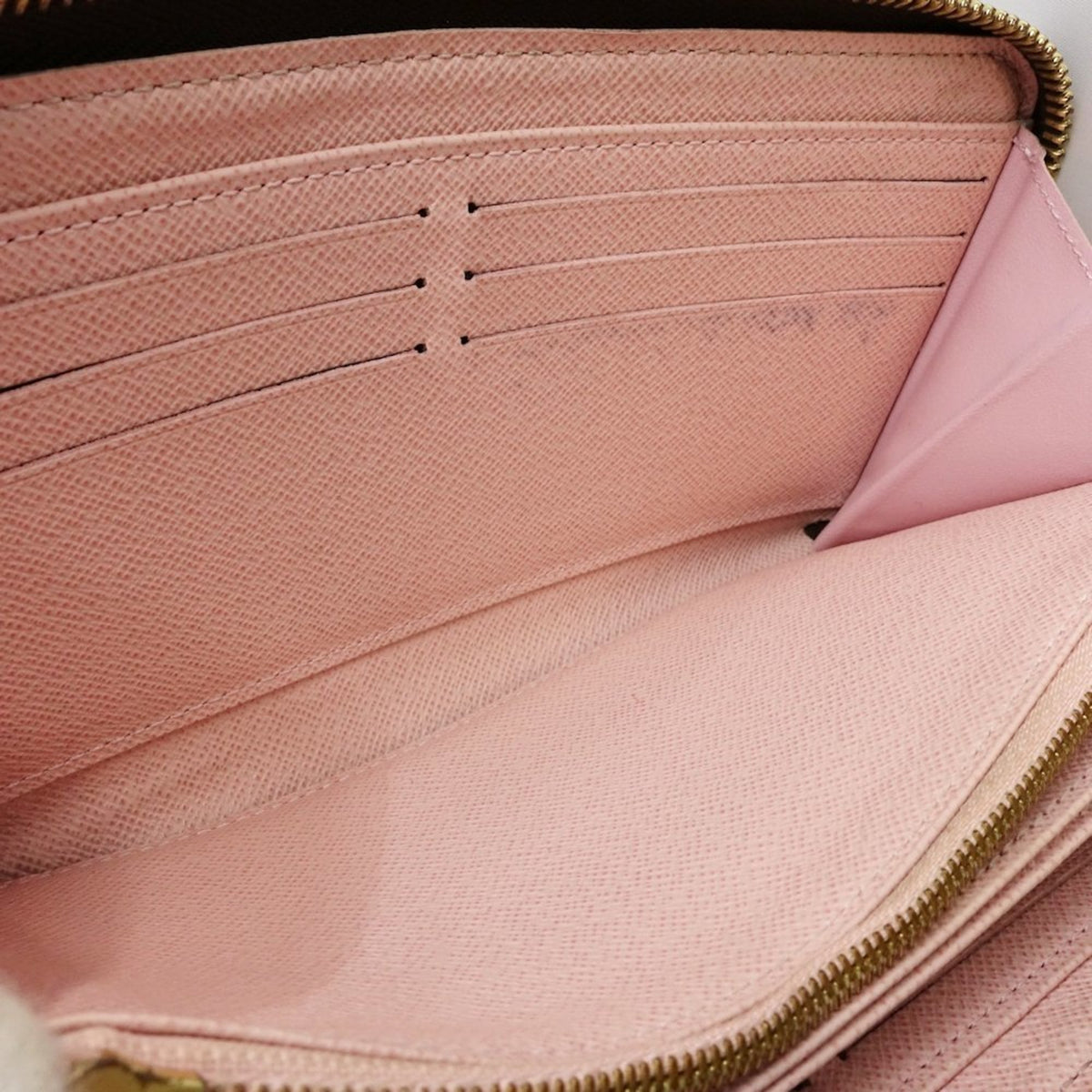Louis Vuitton Ebene Rose Ballerine Canvas Long Wallet (Bi-Fold) (Pre-Owned)
