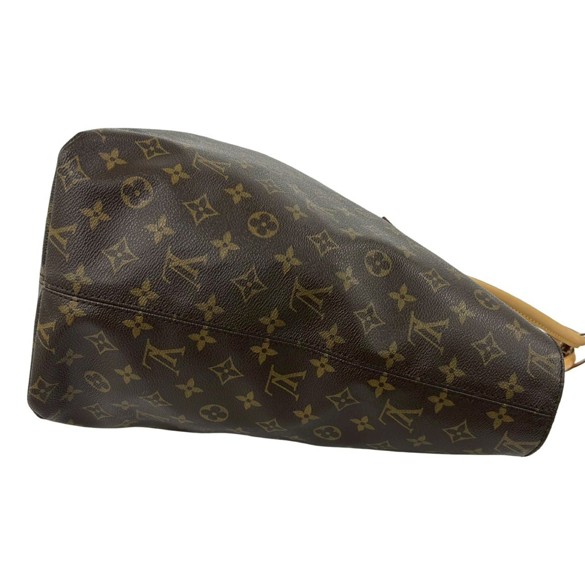Louis Vuitton Brown Leather Pvc Handbag Tote Bag (Pre-Owned)