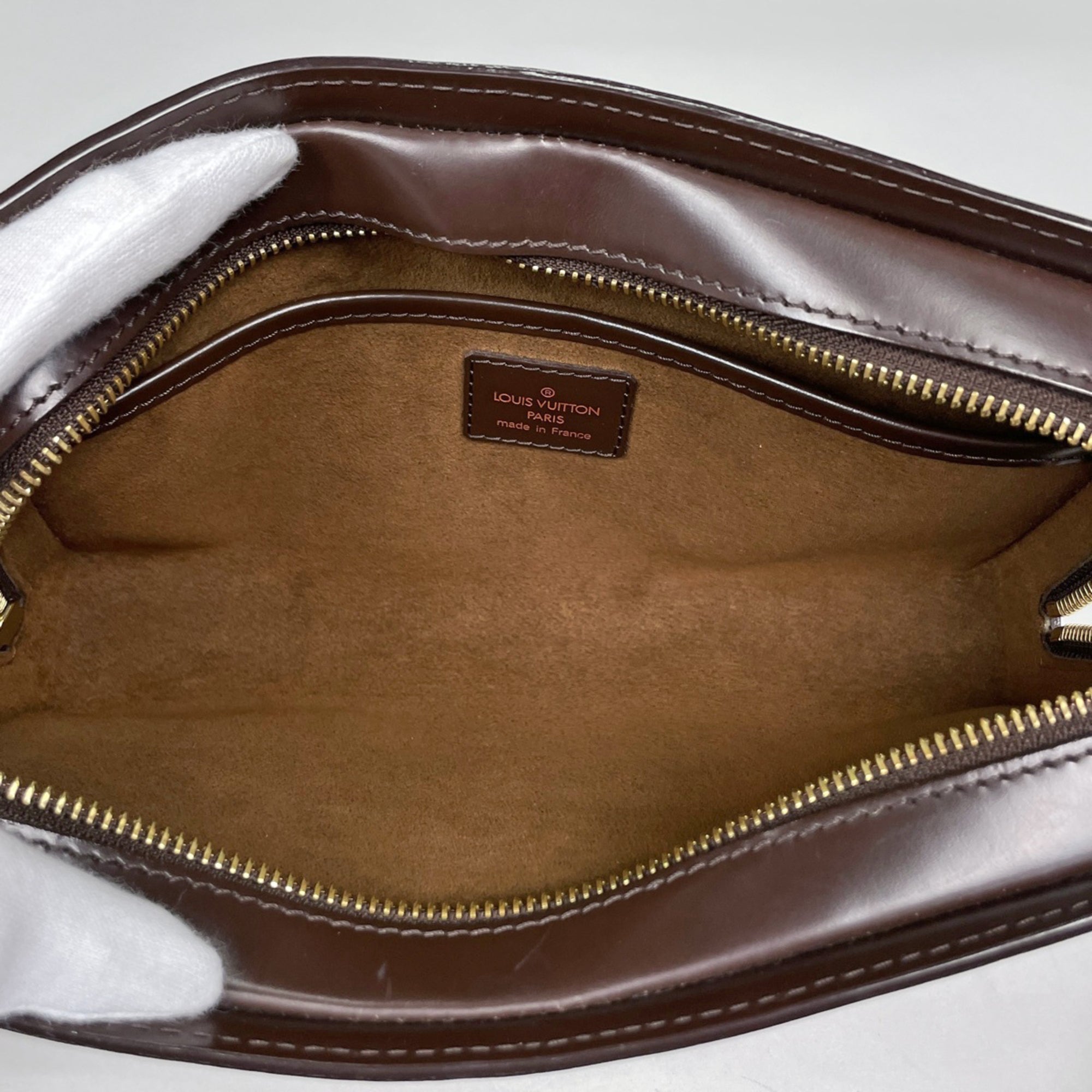 Louis Vuitton Brown Damier Canvas Damier Canvas Clutch Bag (Pre-Owned)