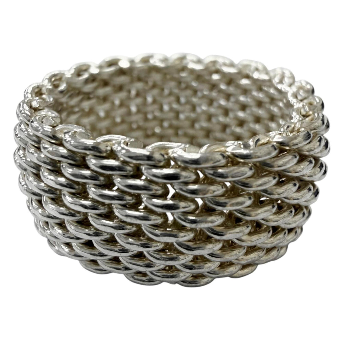 Tiffany Silver Silver 925 Band Ring (Pre-Owned)