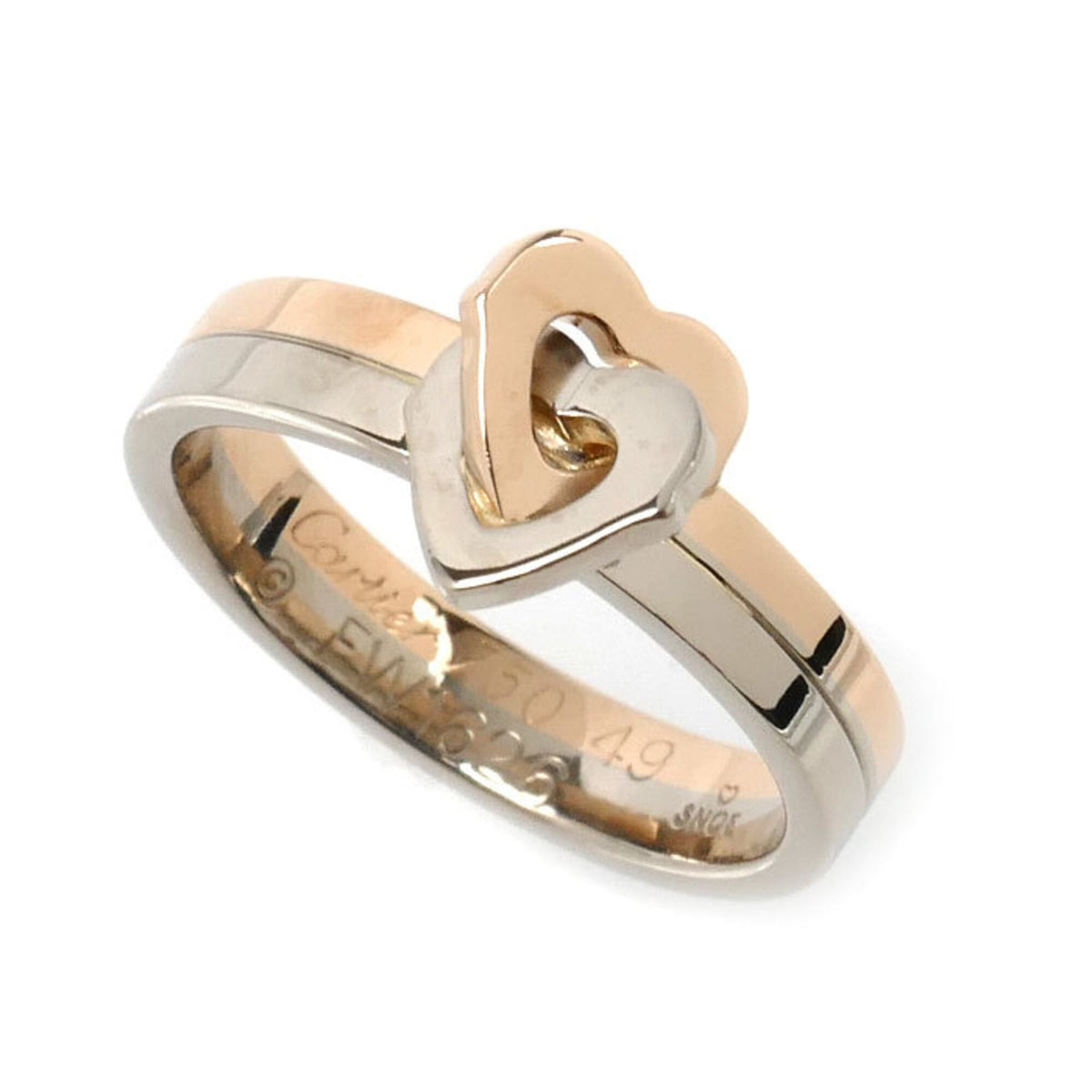 Cartier Pink Gold (18K) White Gold (18K) Band Ring (Pre-Owned)