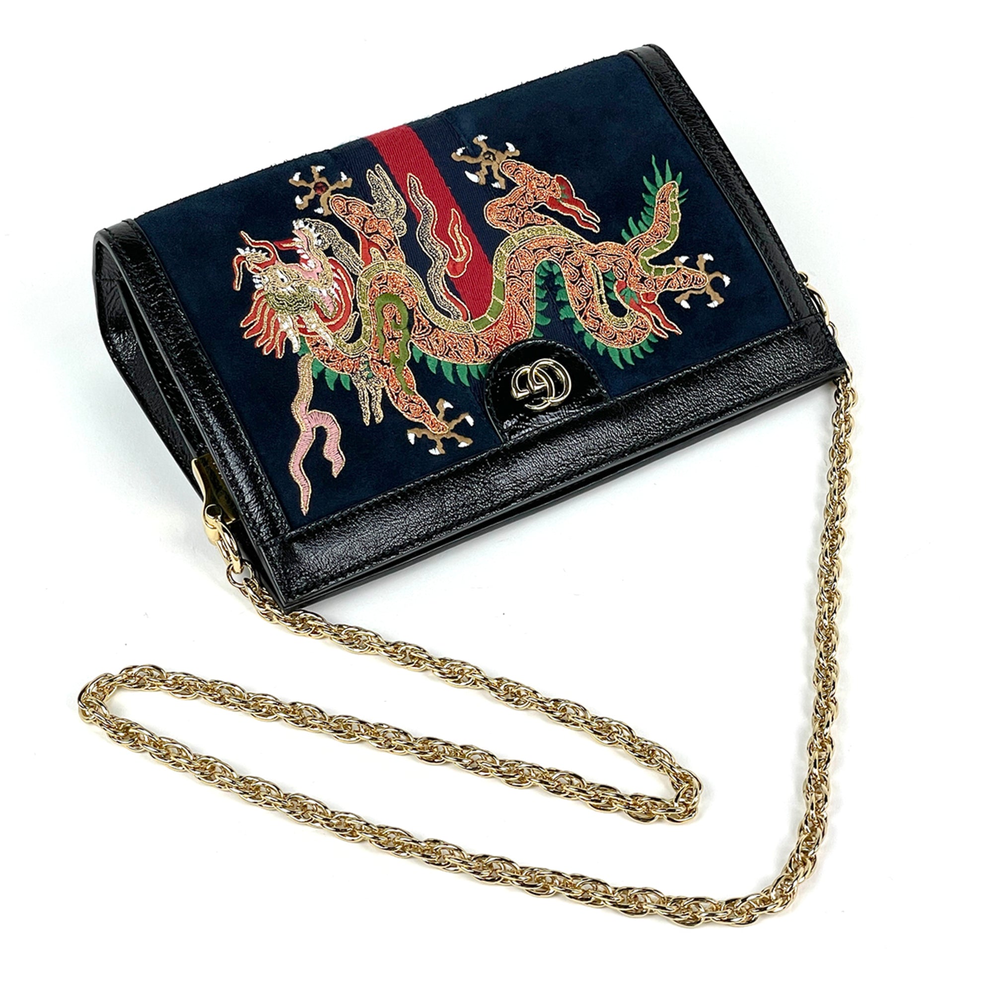 Gucci Navy Suede Shoulder Bag (Pre-Owned)