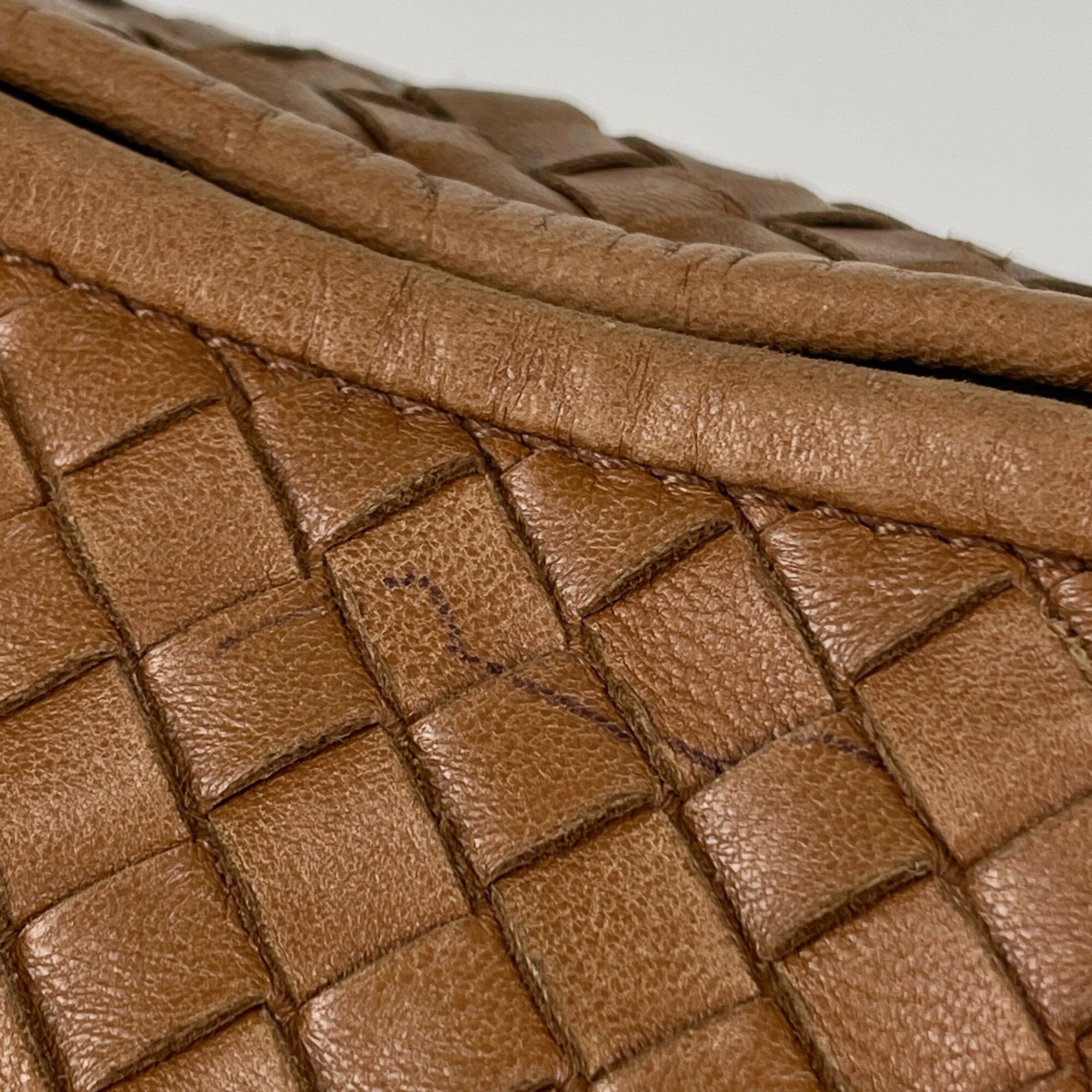 Bottega Veneta Brown Leather Handbag Shoulder Bag (Pre-Owned)