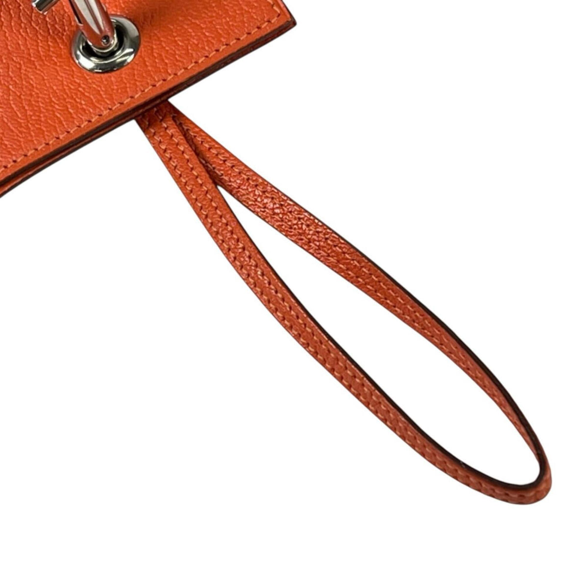 Hermes Orange Chevre Myzore Leather Pouch (Pre-Owned)