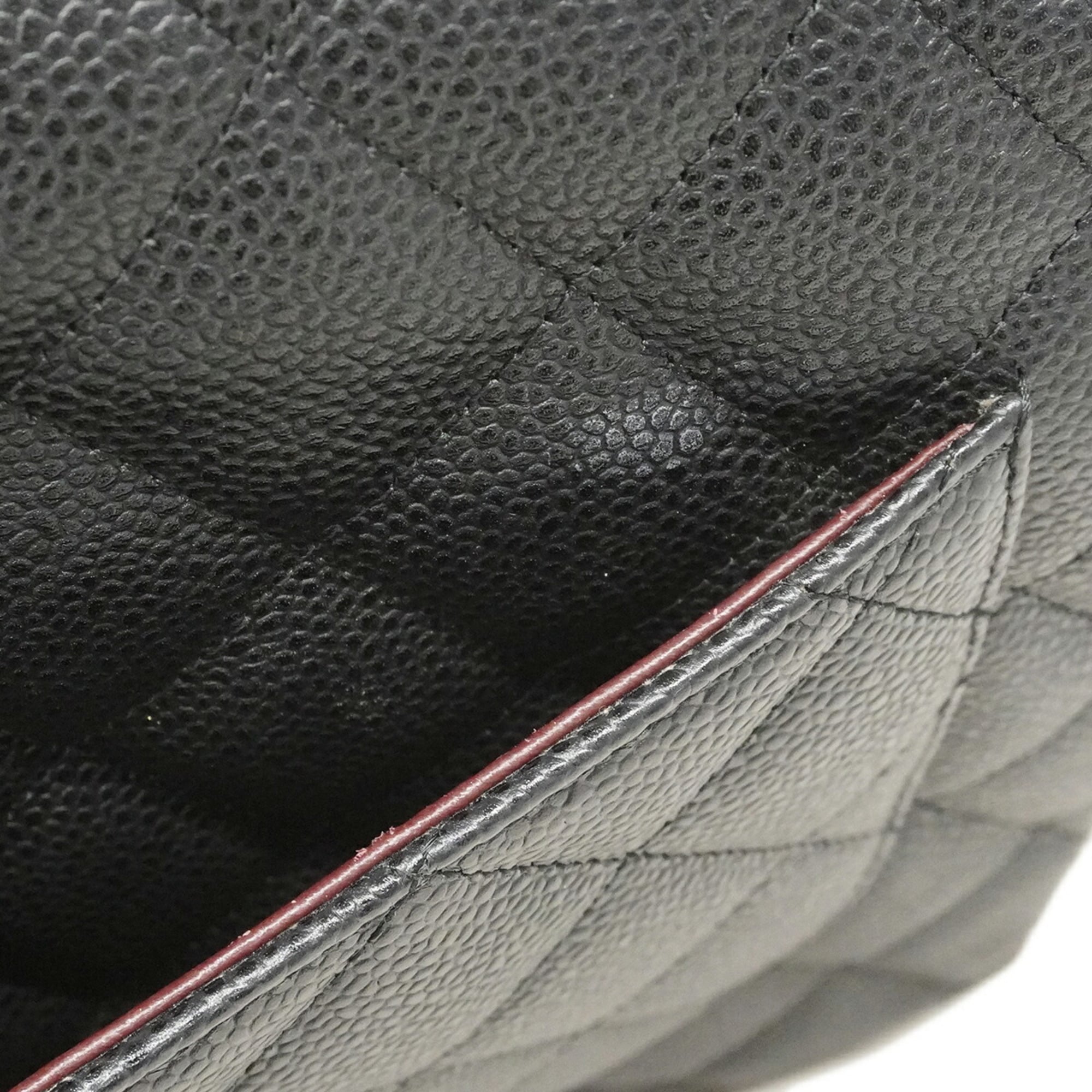 Chanel Black Grained Calfskin Shoulder Bag (Pre-Owned)